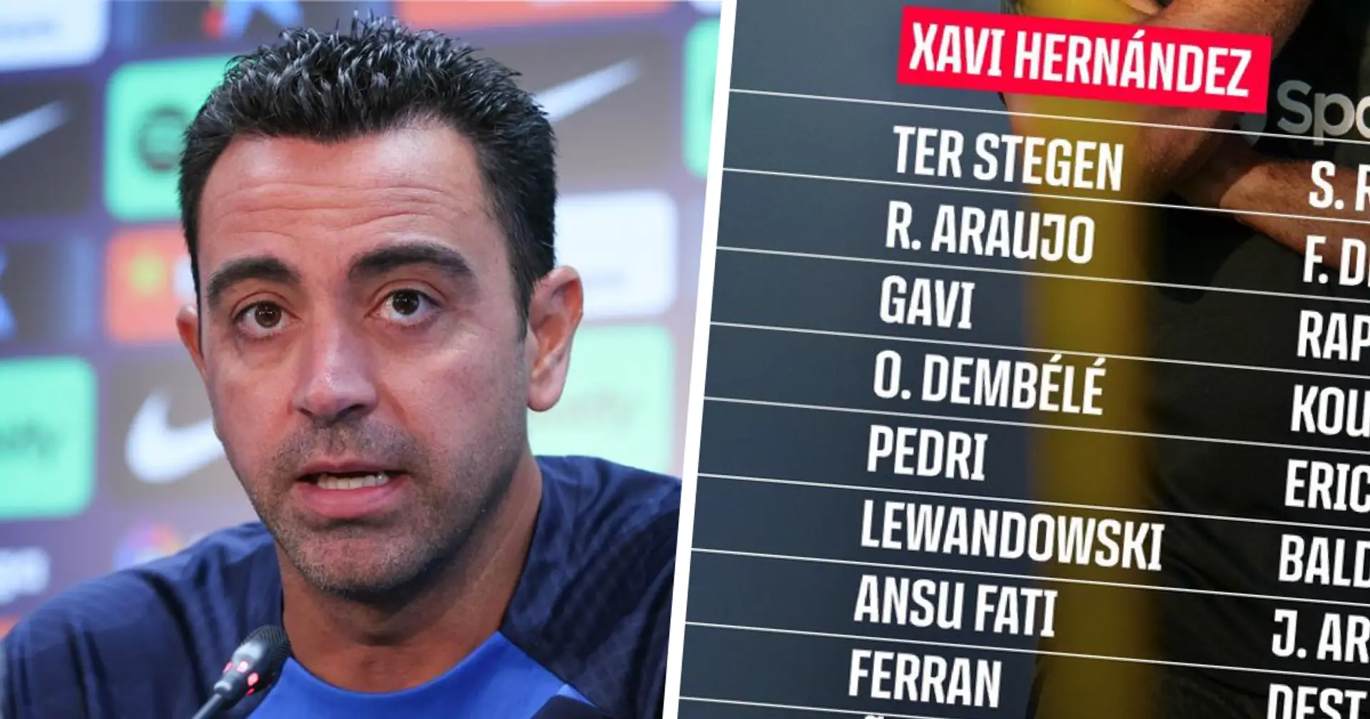 Xavi confirms Barca 32-man squad heading for US pre-season tour