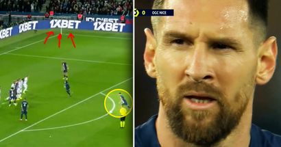 "Incroyable": les fans remarquent une chose très spéciale au moment précis où Messi marque son coup franc face à Nice