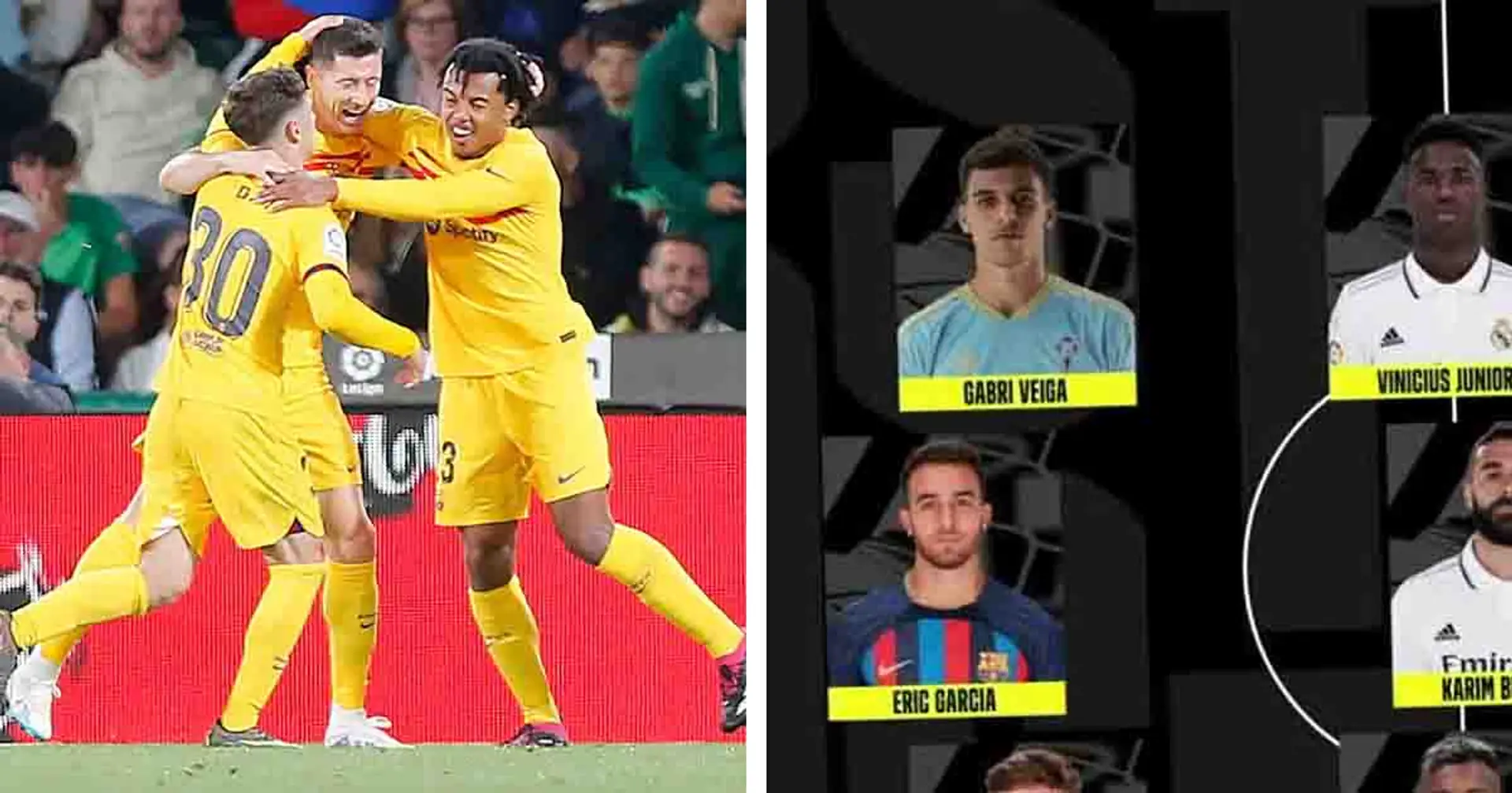 Le Barça voit quatre joueurs inclus dans l'équipe de la Liga de la semaine - Lewandowski snobé