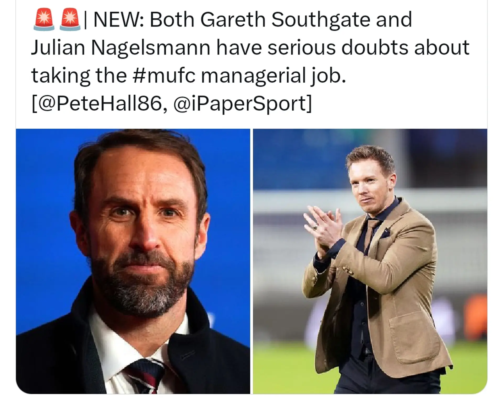 You know your club is in the gutter when Southgate has doubts about coming #GlazersOut #GlazersOutNO