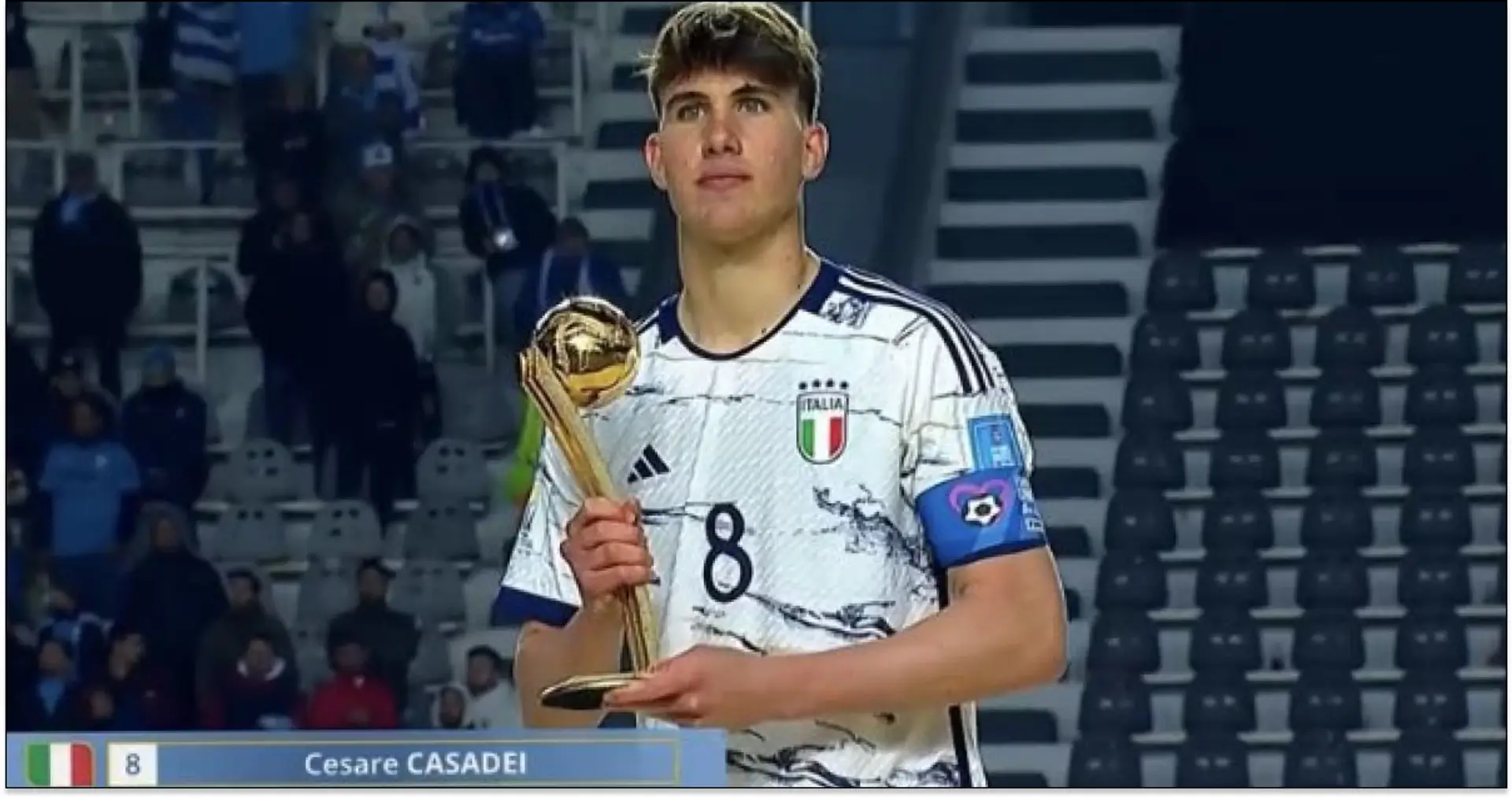 Cesare Casadei becomes first-ever player to claim U20 World Cup Golden Ball & Golden Boot awards