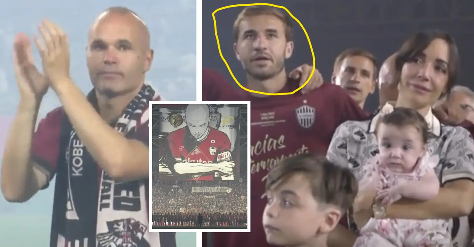 Vissel Kobe fans serenade Iniesta and his family after farewell match, one former Barca player spotted