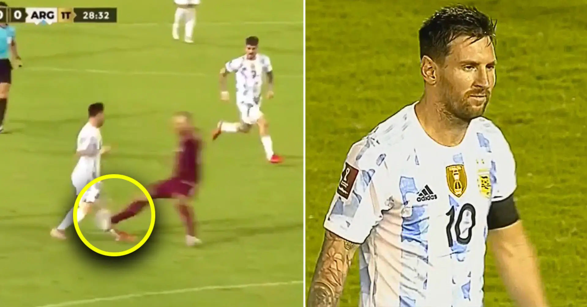 'Has to be banned from football': Venezuela player almost ends Messi’s career with brutal tackle