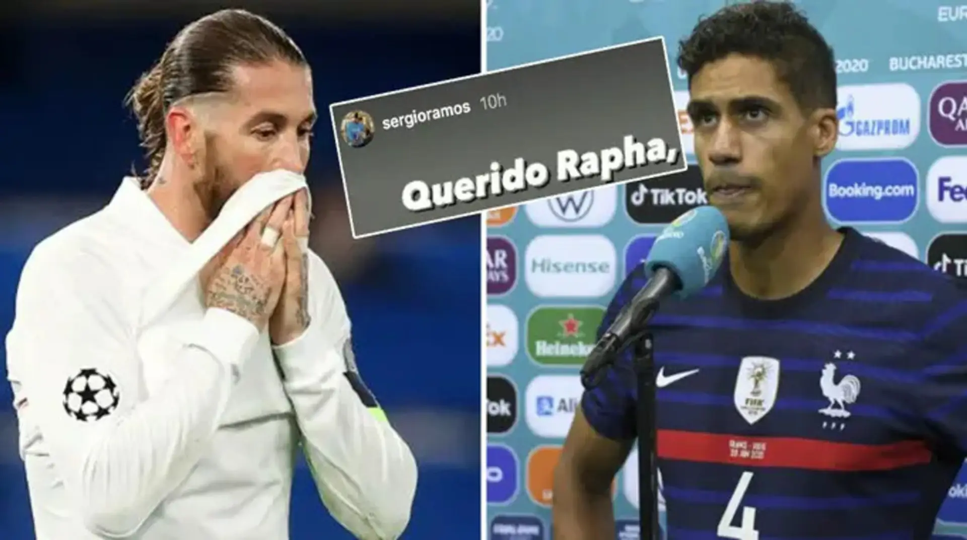 'Si nos enfrentamos, siempre con el equipo de tu país, ¿no?': Ramos envía un mensaje conmovedor de despedida a Varane