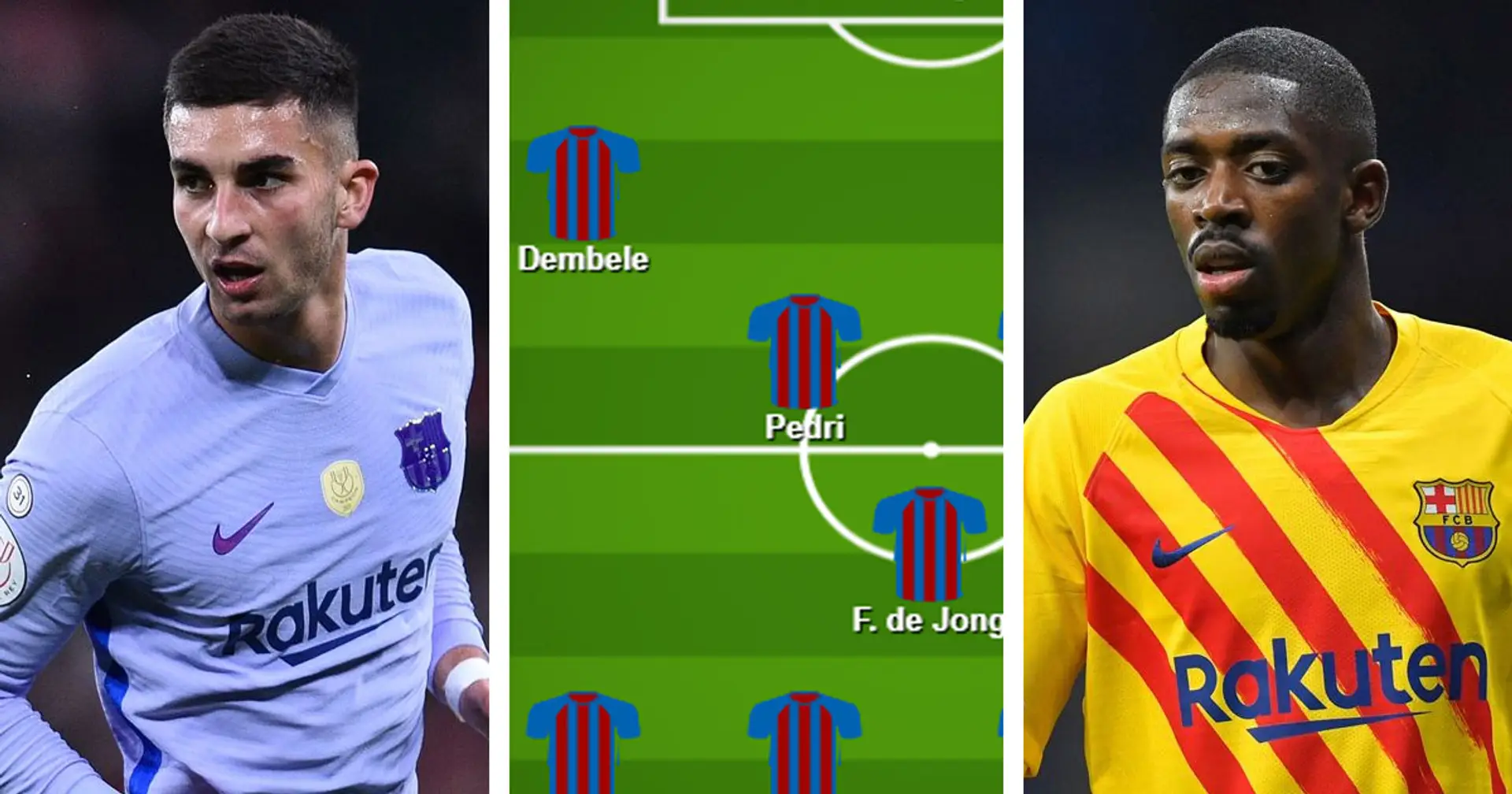 ¿Enviar a Ferran Torres a la banca por Dembélé? Elige el XI favorito para el partido vs Valencia entre 3 opciones