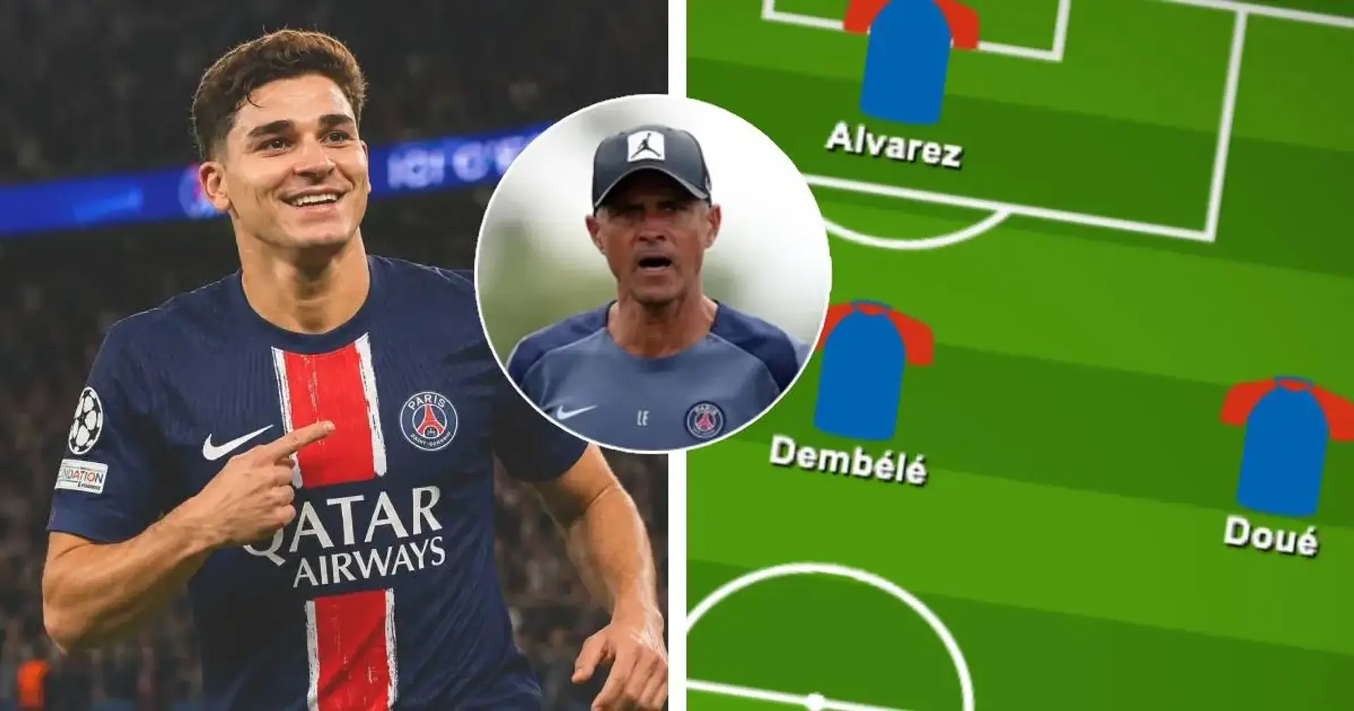Qui sortir du XI? 2 options compo du PSG si Julian Alvarez rejoint le ...