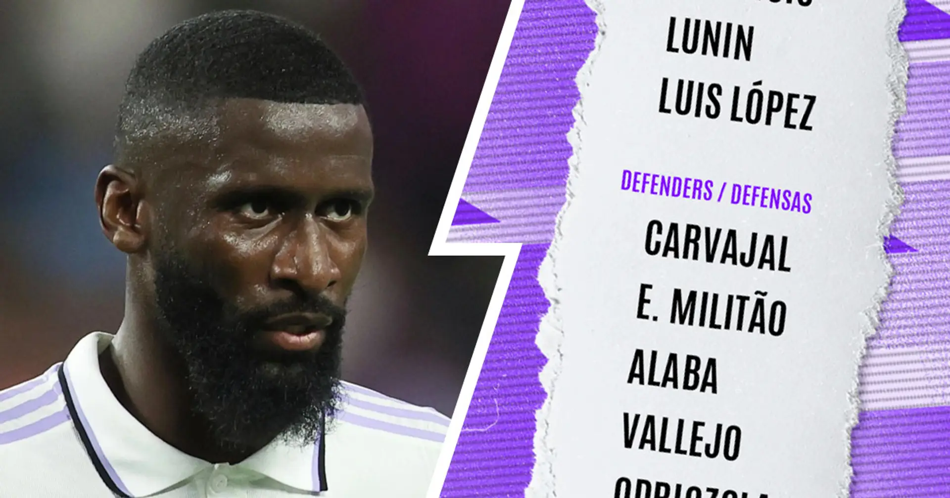 Rudiger out with injury as Real Madrid announce 21-man squad for Real Valladolid clash