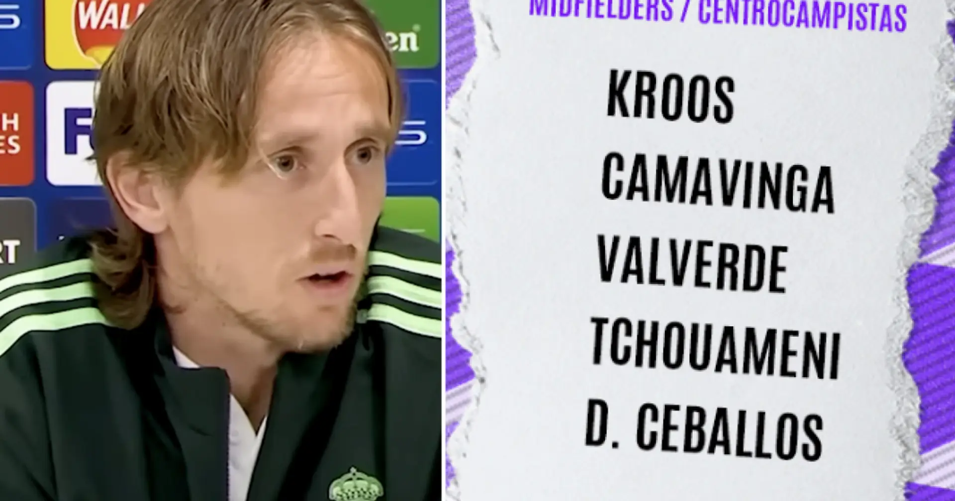 Modric and Lunin out as Real Madrid unveil 22-man squad for Betis encounter