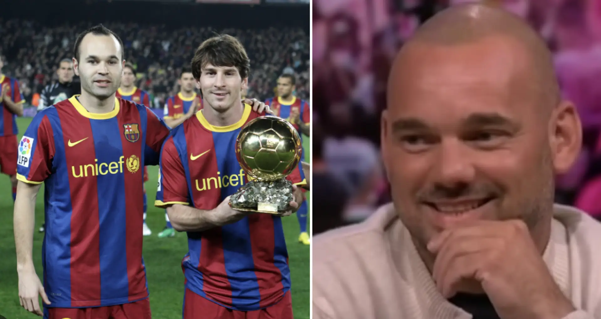'It was unfair': Wesley Sneijder reveals true feelings about Leo Messi's Ballon d'Or win in 2010