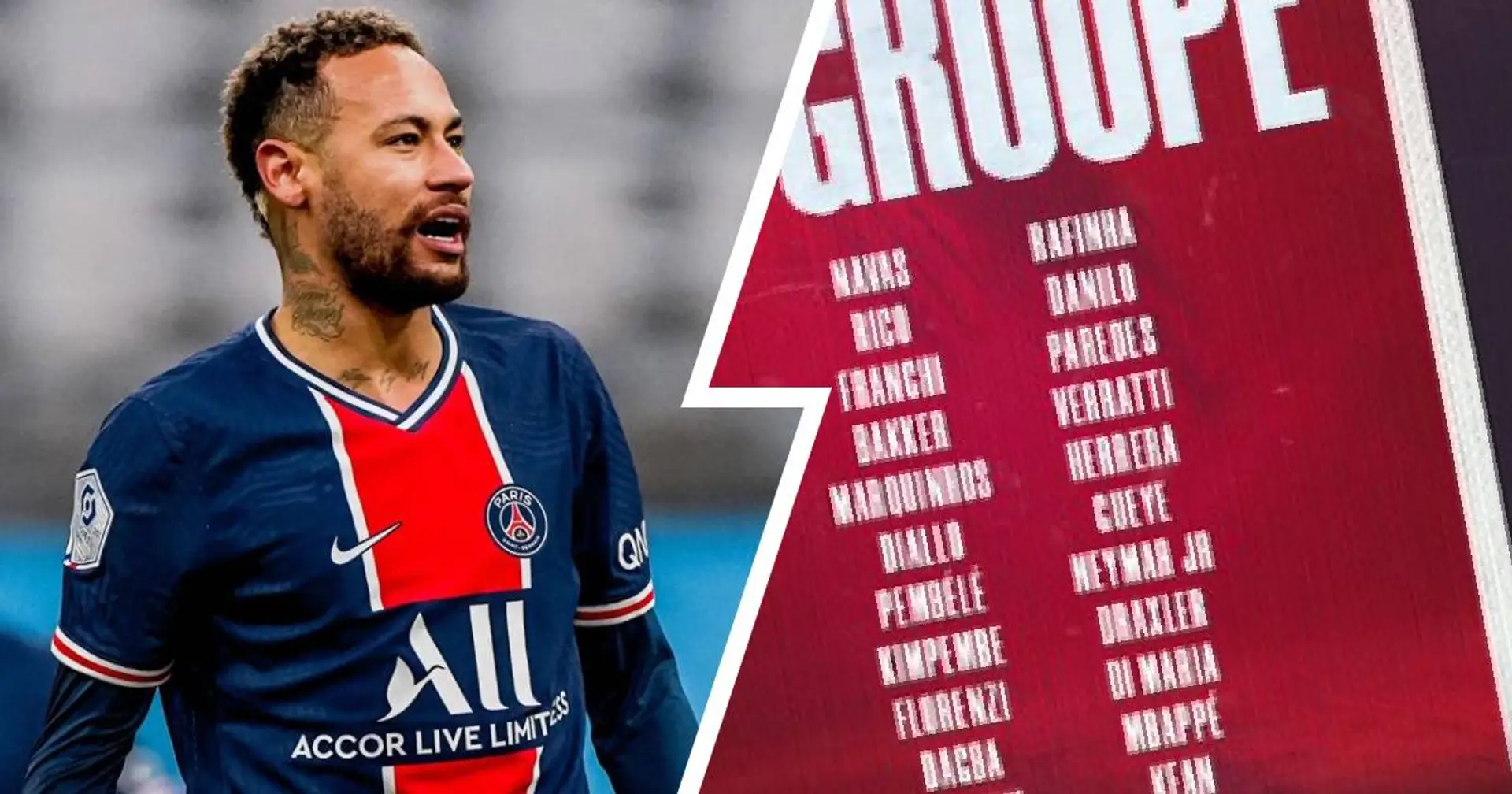 OFFICIEL : Neymar de retour, Icardi absent, le groupe de 22 joueurs du PSG contre Lyon 