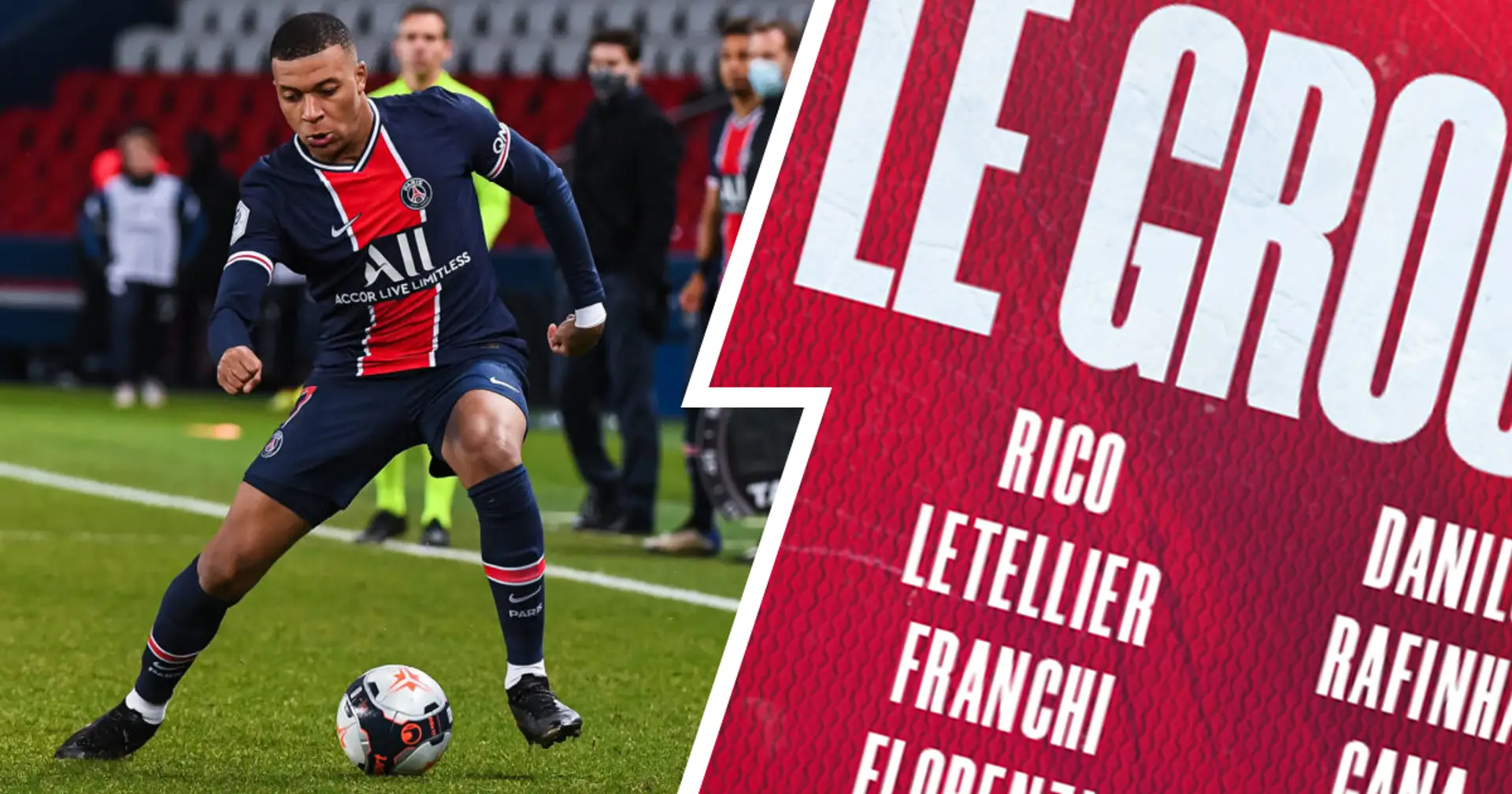 ⚡ OFFICIEL: Le groupe rajeuni de 22 joueurs du PSG pour défier Nîmes en Ligue 1