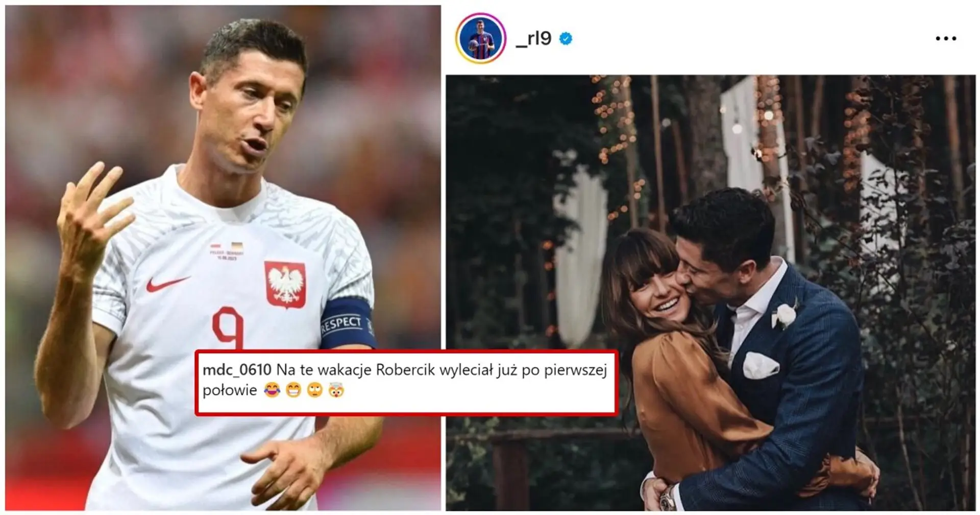 "Ein Haufen falscher Leute": Lewandowski widmete seinen Post dem Hochzeitstag, wurde aber von den Fans heftig kritisiert