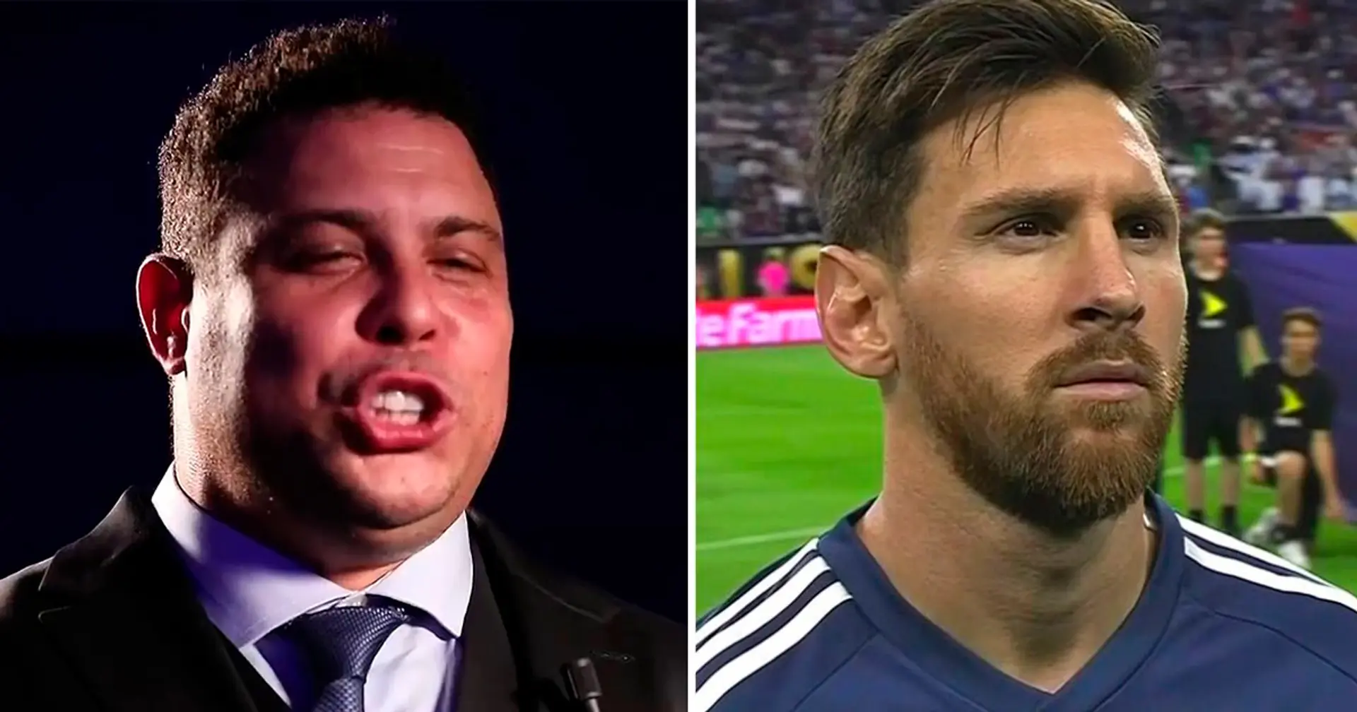 Ronaldo Nazario über Messis Trophäen in der Nationalmannschaft: "Unterschätzen Sie nicht die Verdienste des Zwergs. Was er macht... Er hat die Welt dazu gebracht, sich in ihn zu verlieben"