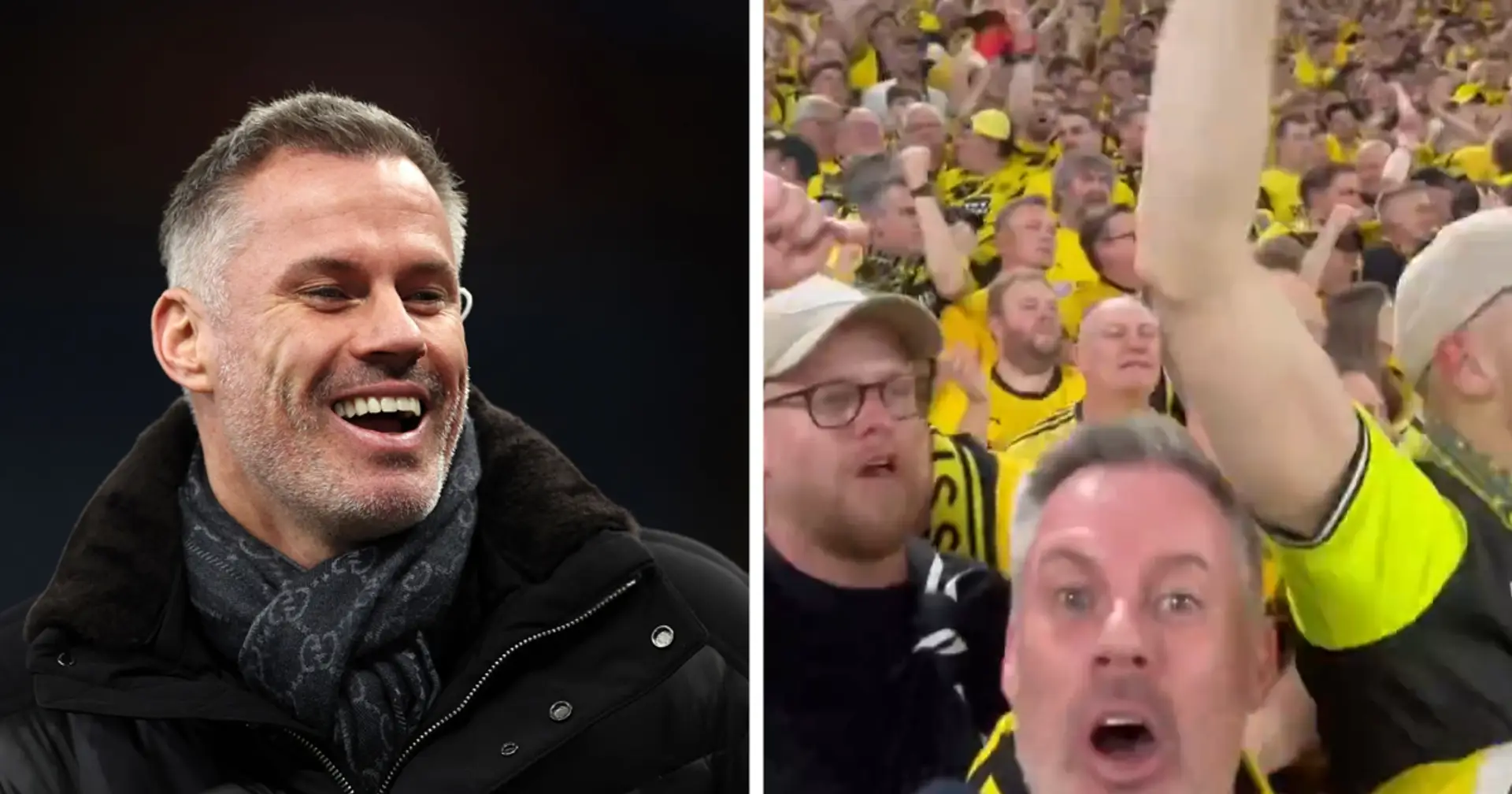 A new Dortmund fan in town? Drunk and happy Jamie Carragher was living his best life with BVB fans