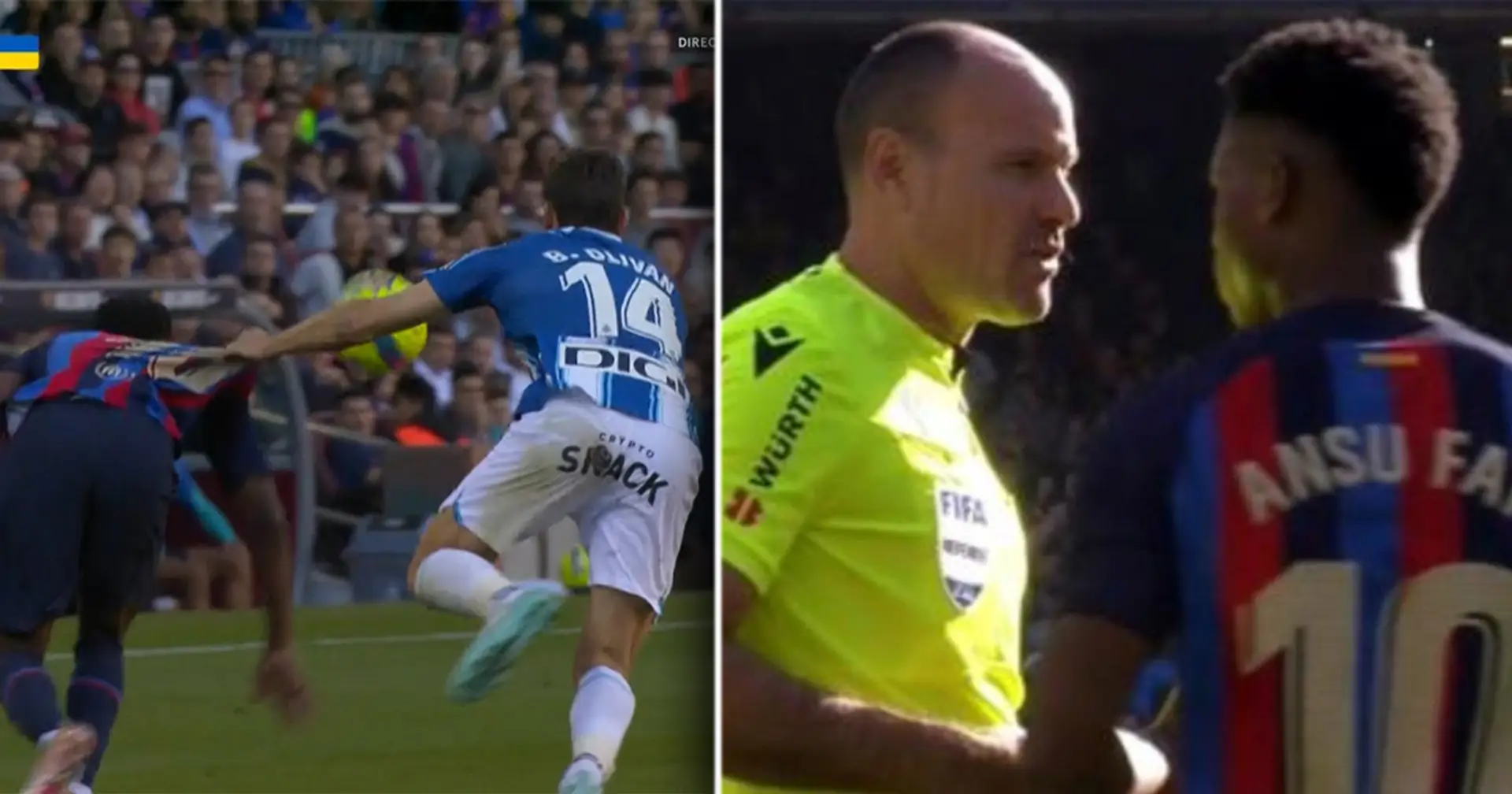 'S**t up and come up to me': What Mateu Lahoz told Ansu Fati during Espanyol clash