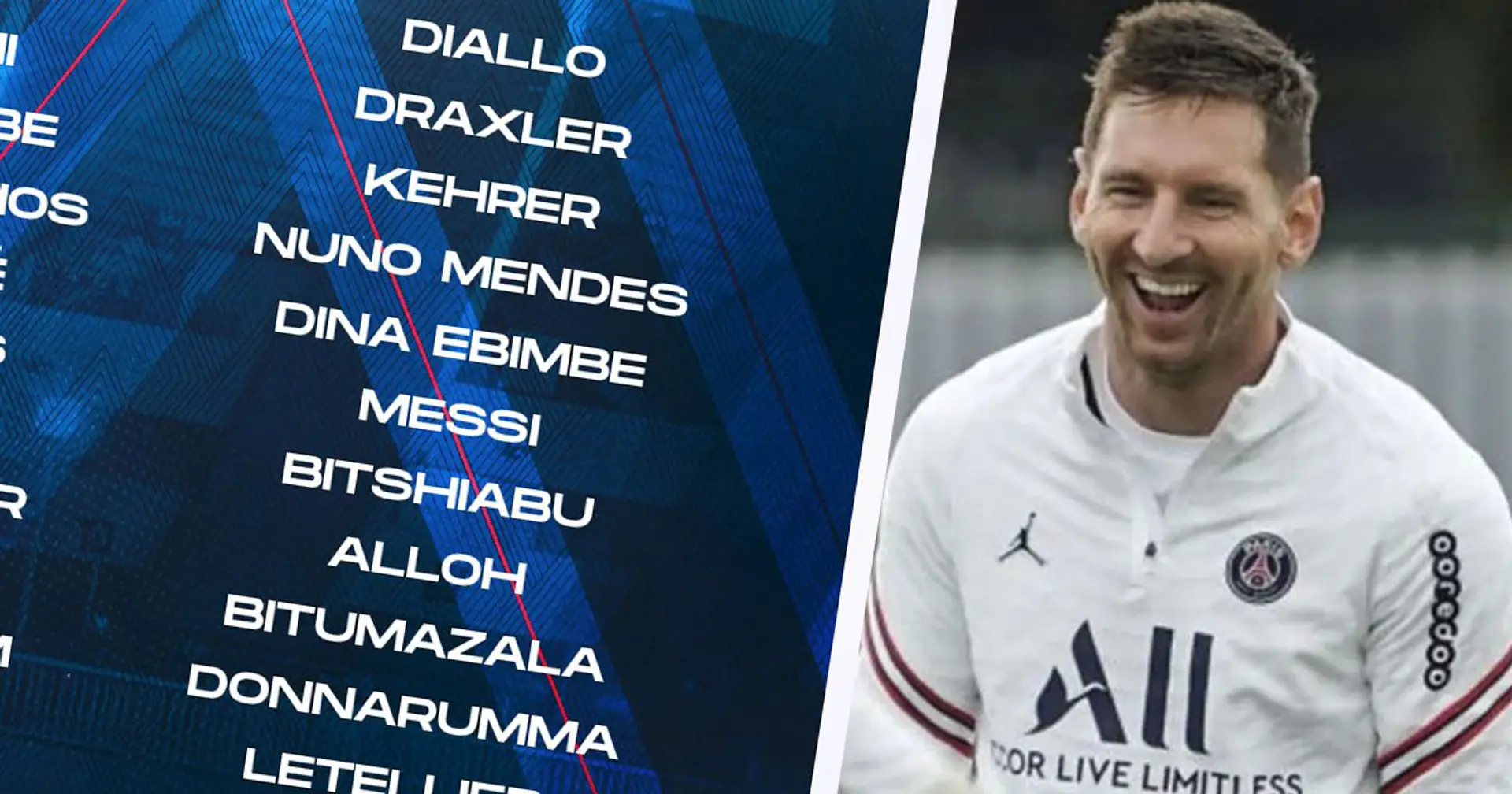 PSG's 22-man squad for Club Brugge clash unveiled