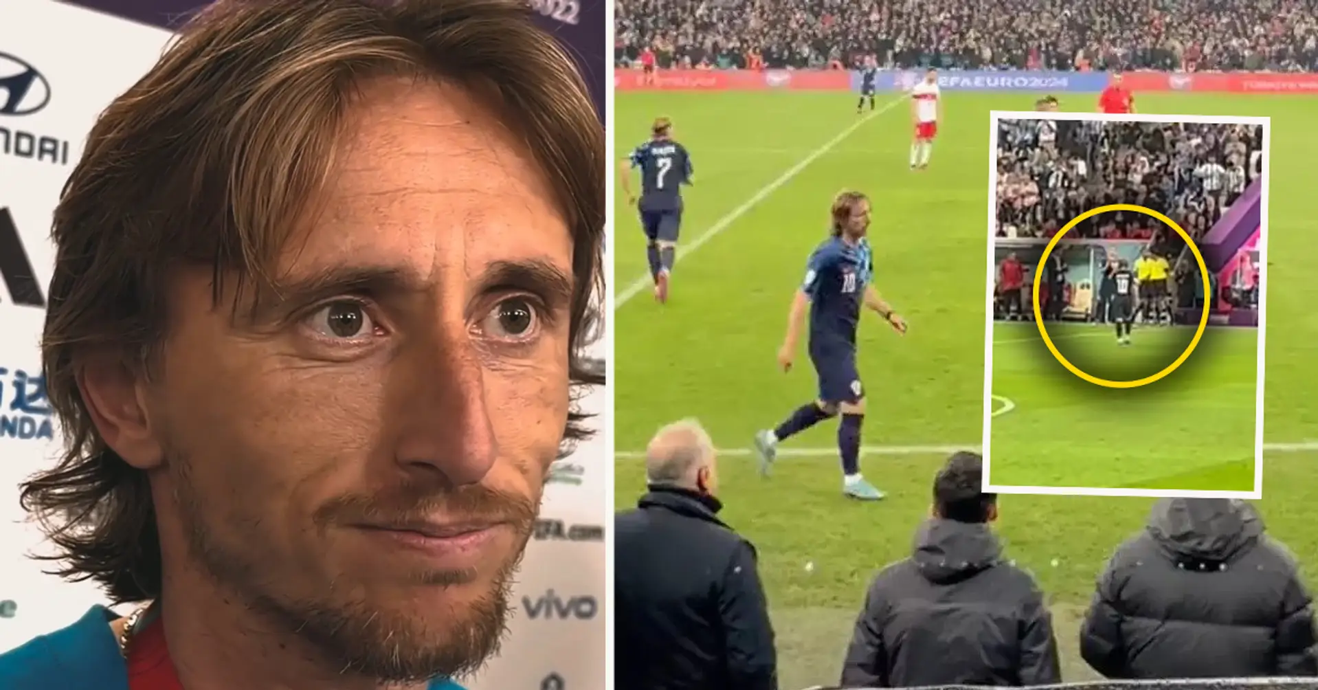 Das Herz eines Champions: Moment mit Modric nach dem Sieg gegen die Türkei - der Kroate erhielt stehende Ovationen, als er vom Spielfeld ging 