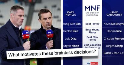 Fans slam Carragher and Neville over exclusion of Salah from Player of the Season debate