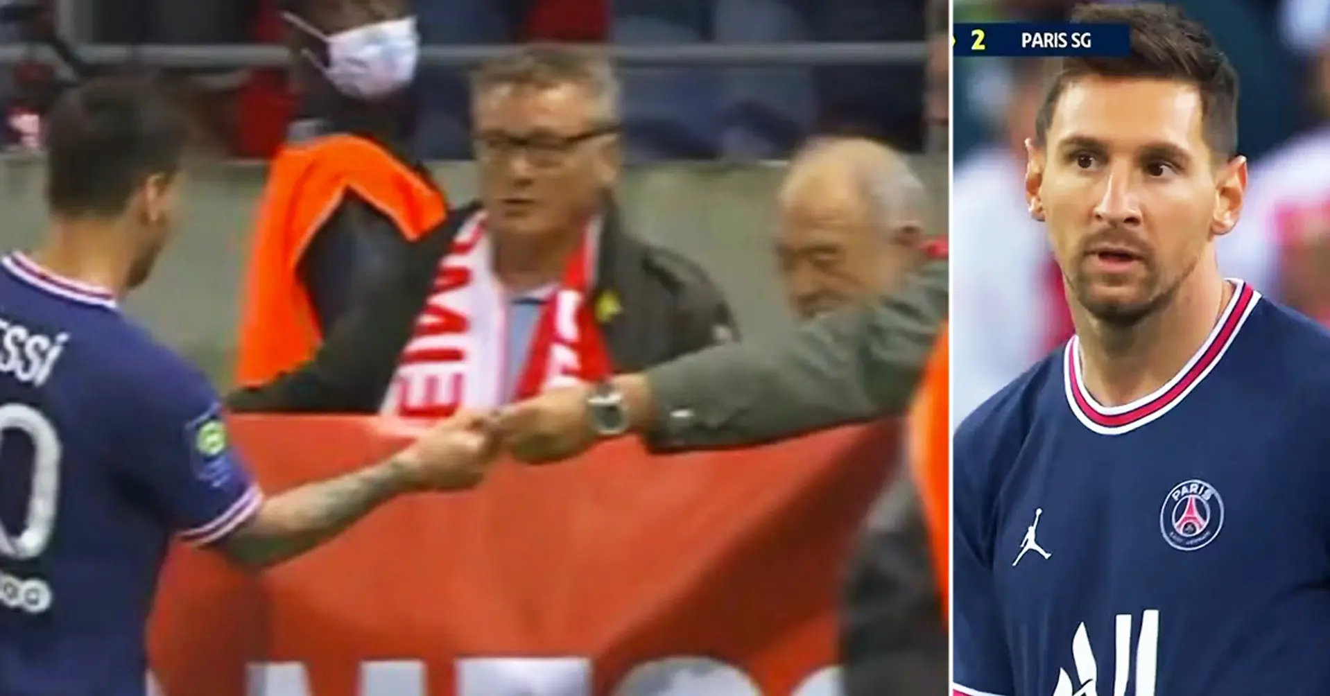 Caught on camera: Lionel Messi approaches an elderly Reims fan after PSG debut