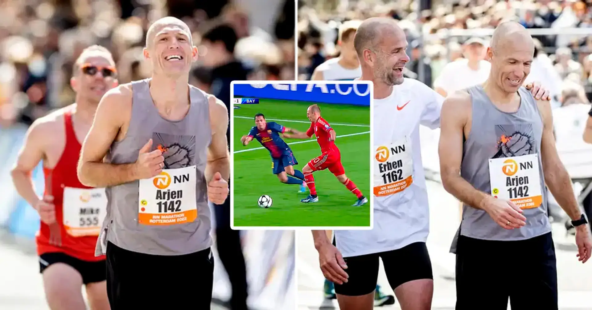 Arjen Robben completa su primer maratón menos de un año después de retirarse, muestra un excelente tiempo