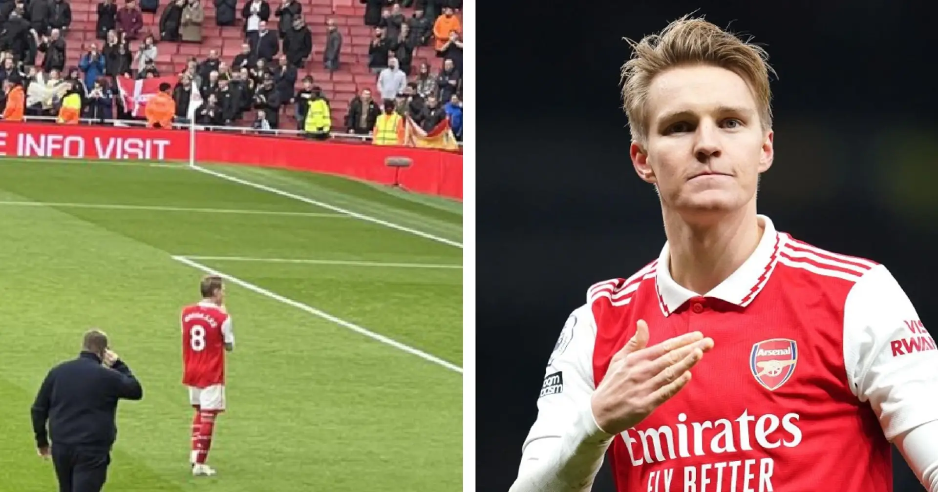 Odegaard's famous post-game routine revealed, he did it against Leeds - fans love it