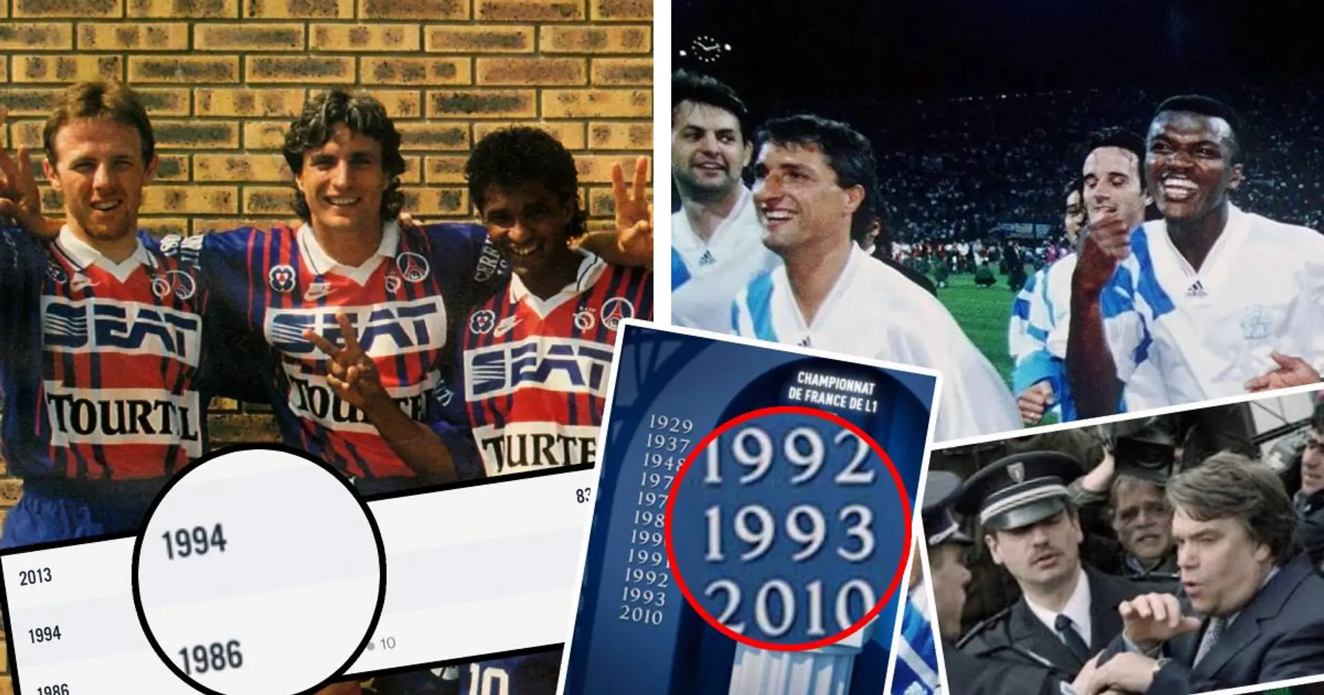 Ligue 1 saison 1992-1993 : Le PSG ne compte pas ce titre dans son palmarès malgré la sanction de l'Olympique de Marseille 