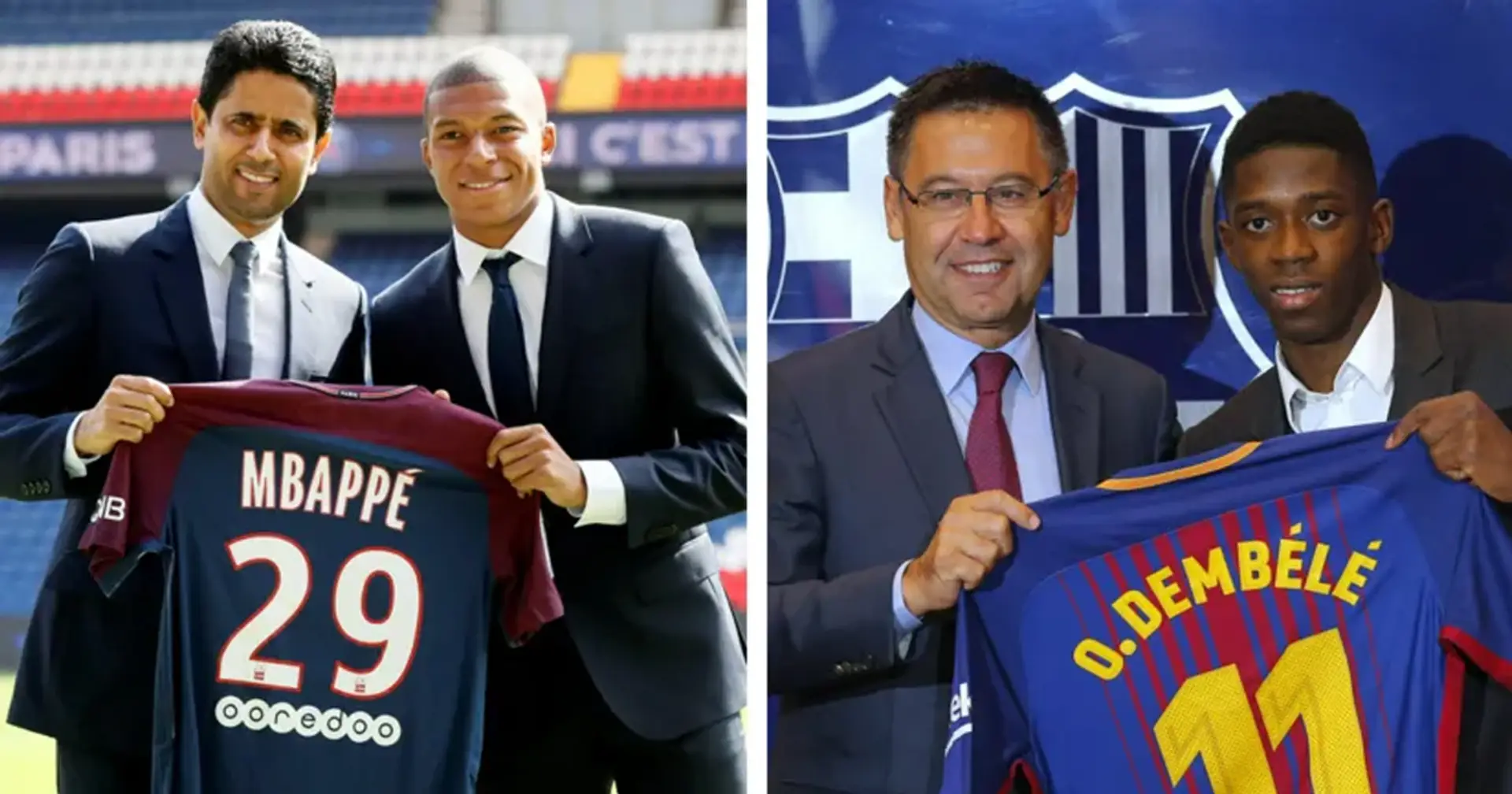 El hijo de un agente de renombre afirma que el Barça optó por Dembélé en lugar de Mbappé en 2017
