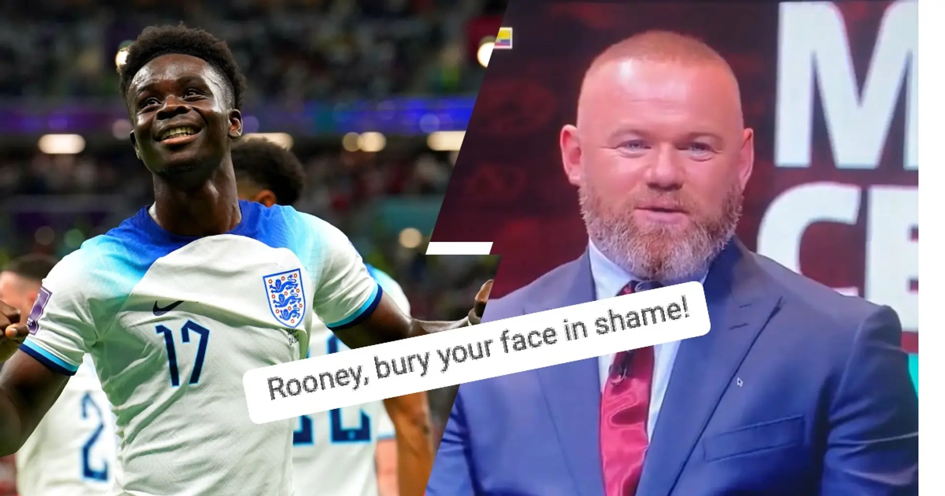 Arsenal fans to Saka: 'Thanks for shutting Rooney up'
