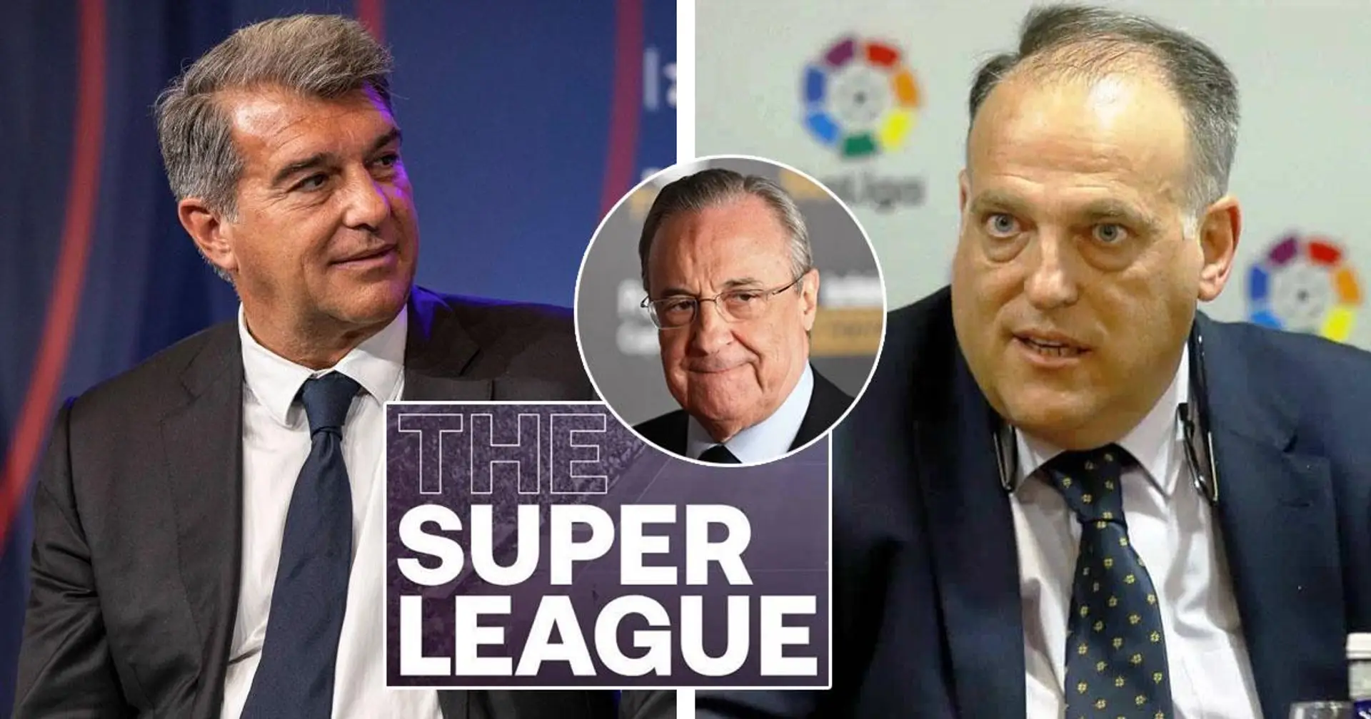 'Le importa más el fútbol que a Florentino': Tebas revela su sorpresa por la postura de Laporta sobre la Superliga