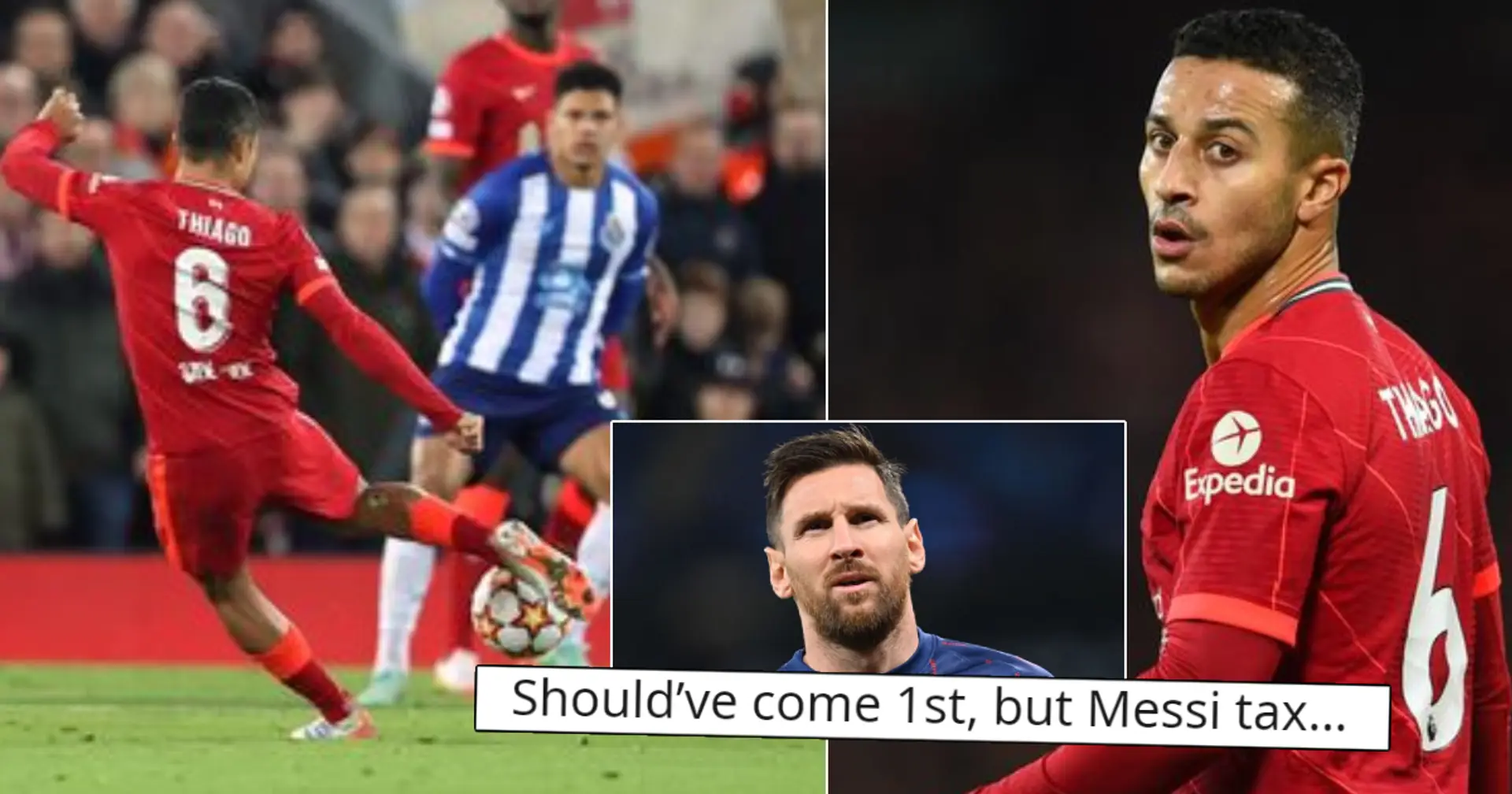 "Logiquement le but de la saison", "Sérieusement ?" : les fans de Liverpool s'énervent après que Messi ait remporté le prix du but de la phase de groupes de la LDC devant Thiago