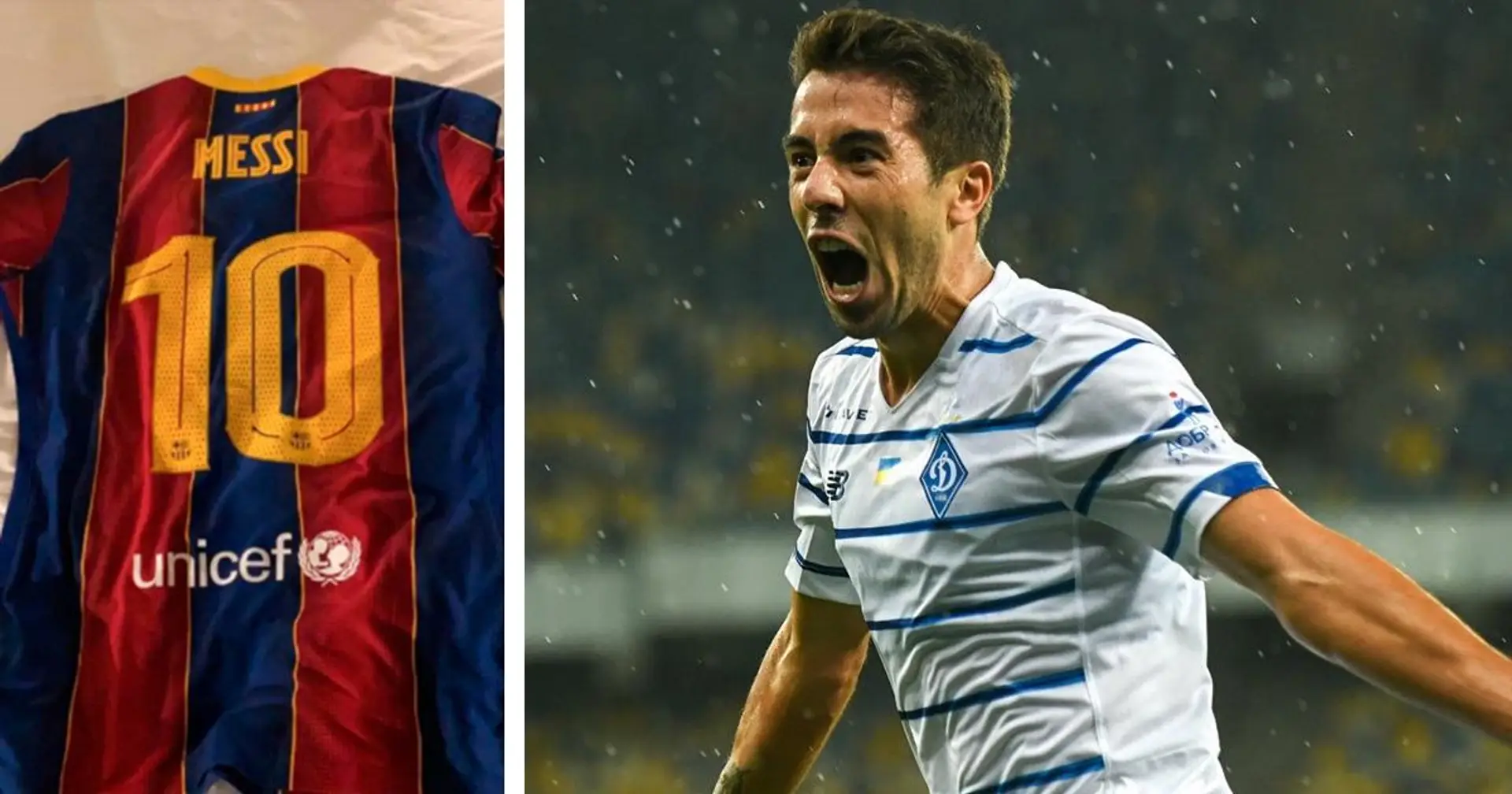 El delantero del Dynamo de Kiev, De Pena, revela cómo consiguió la camiseta de Messi a través de Luis Suárez