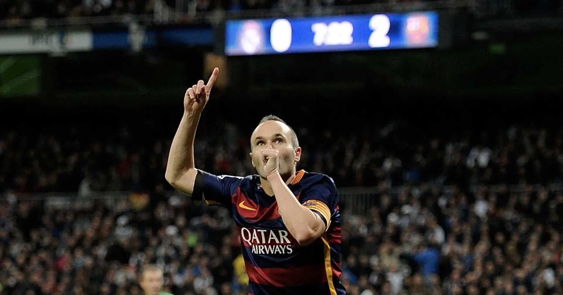 Andres Iniesta and two more Barca players who have ever received standing ovation from Santiago Bernabeu