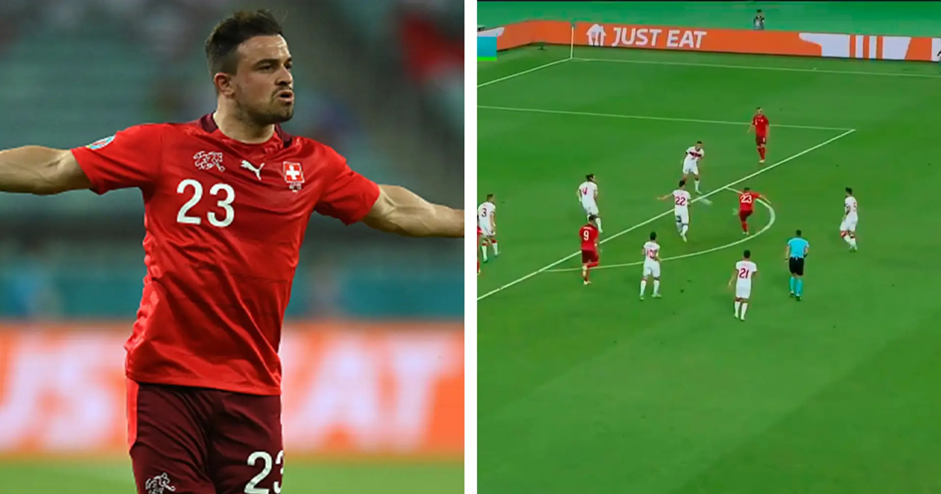 Xherdan Shaqiri scores absolute screamer for Switzerland vs Turkey at Euro 2020