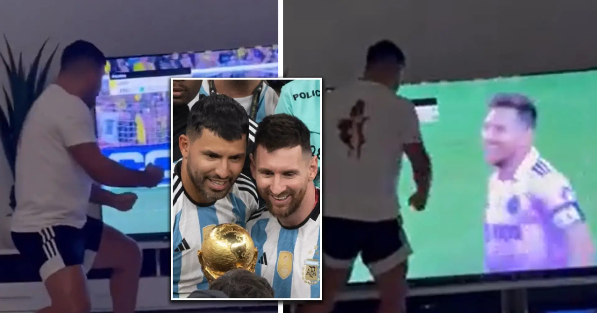 'I thought he was going over to kiss the screen': Sergio Aguero reacted to Lionel Messi winning the Leagues Cup