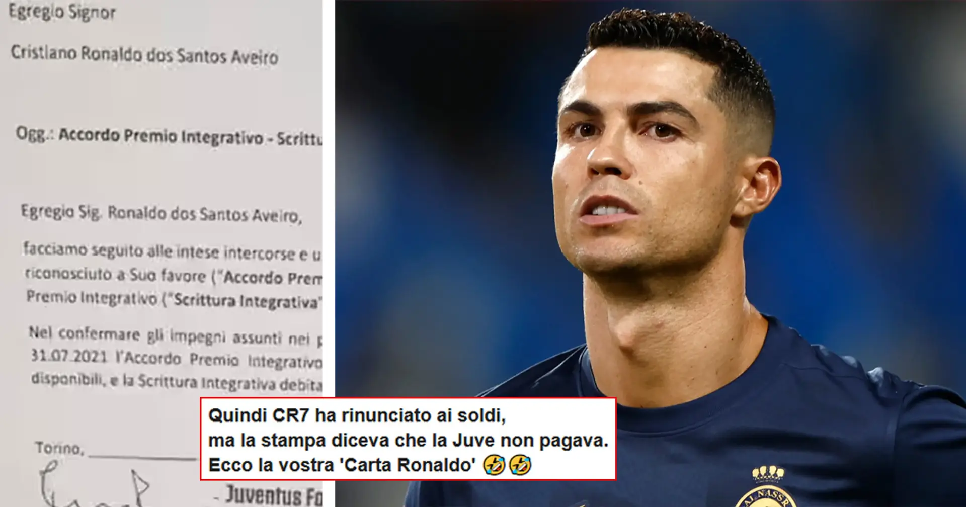 "Ecco la 'carta' Ronaldo!": i tifosi della Juve rispondono ai detrattori, ma CR7 non ci fa una bella figura
