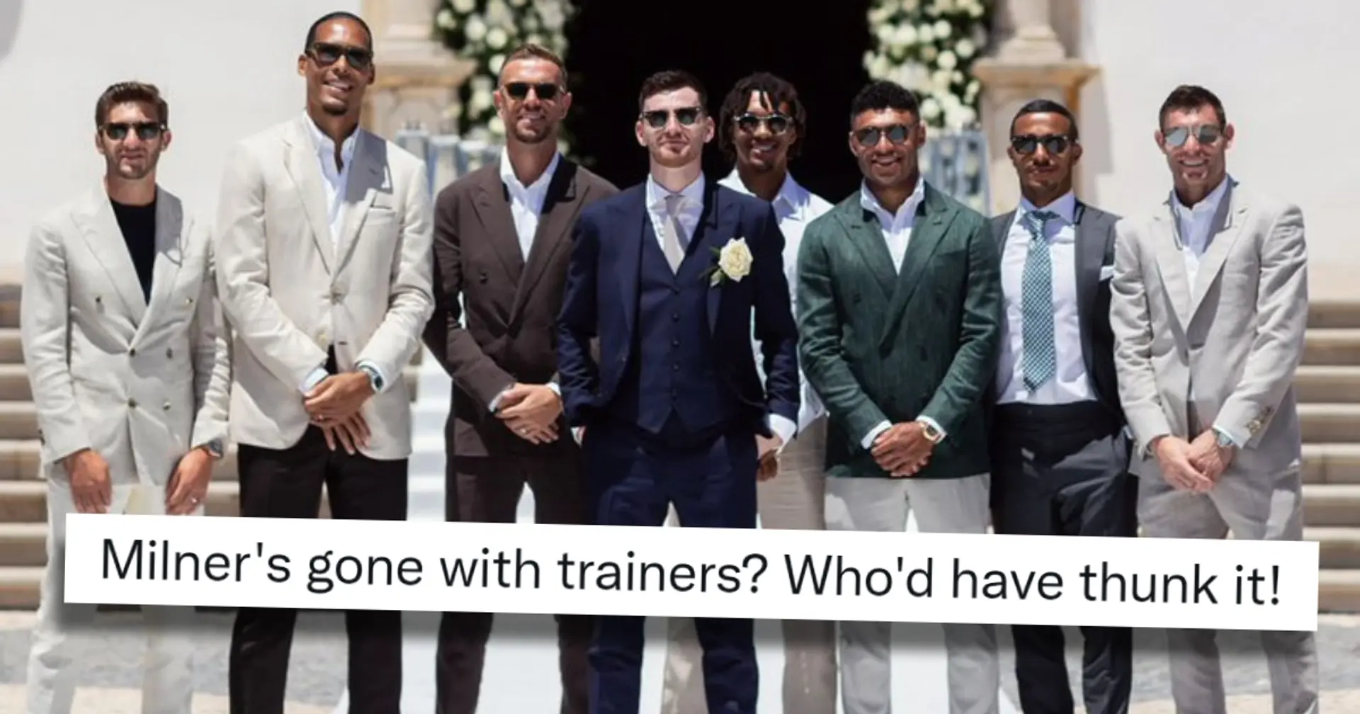 'Boys looking sharp': picture from Andy Robertson's wedding goes viral