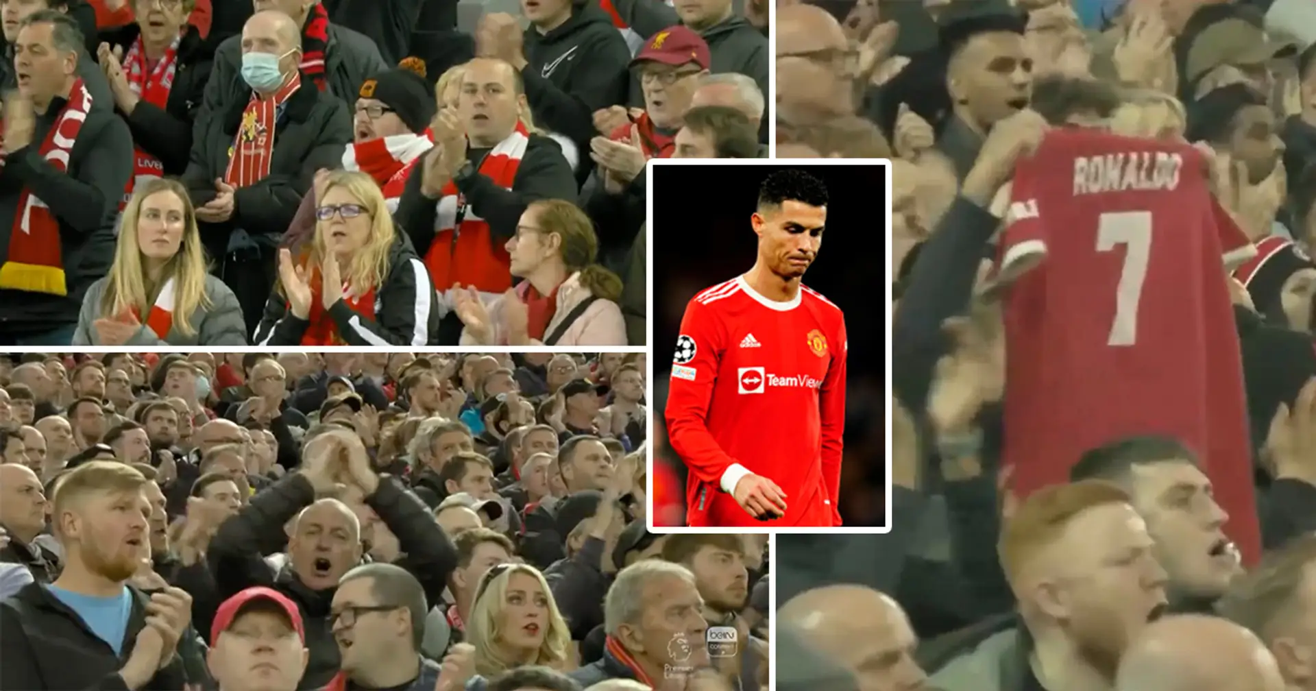 I tifosi del Liverpool cantano You'll Never Walk Alone in memoria del figlio di Cristiano Ronaldo