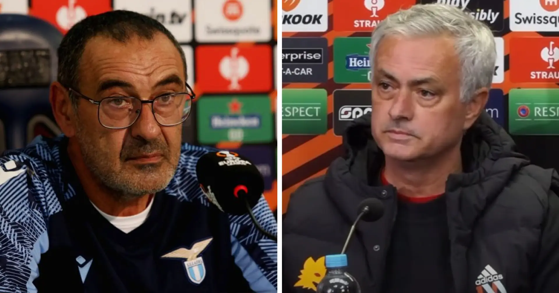 'If anyone should be offended - it's Slavia': Mourinho fires back at Maurizio Sarri for 'friendly' match comments 