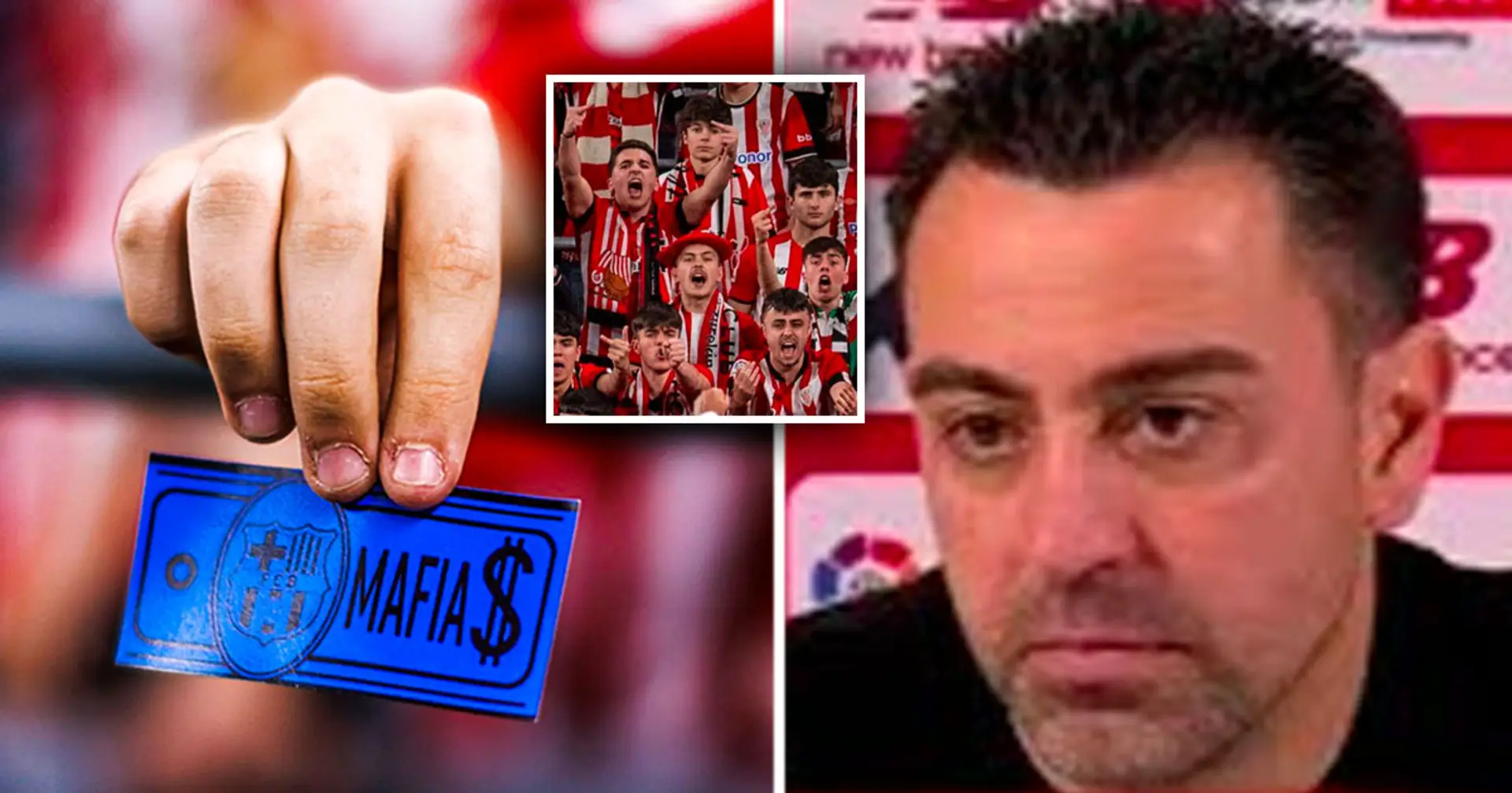 Xavi reagiert auf Bilbao-Fans, die "Ab in die Segunda!" skandierten und Falschgeld auf das Spielfeld warfen, um Barça zu ärgern 