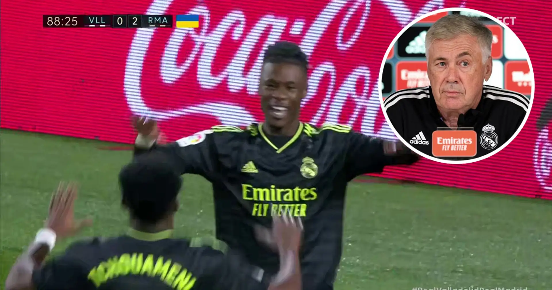 Ancelotti praises Camavinga after youngster's impactful performance off the bench v Valladolid