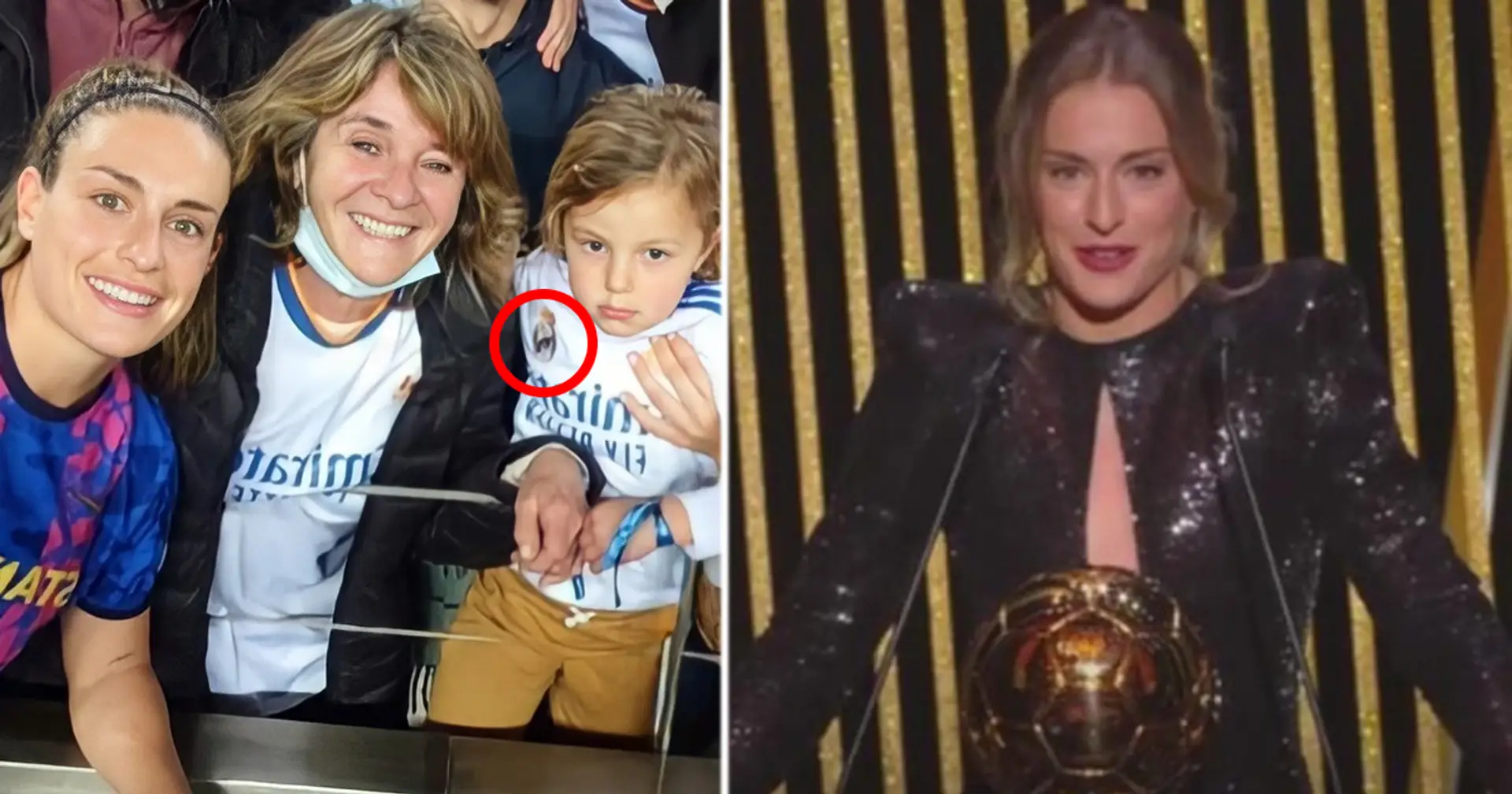 Barca's Ballon d'Or holder Alexia Putellas takes photo with Real Madrid player's family after Clasico