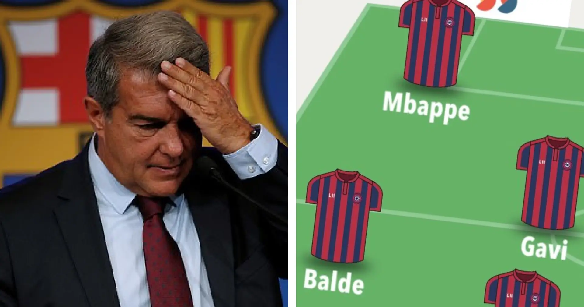 Ambicioso aficionado del Barça elige el XI soñado para la nueva era: Mbappé, Saka y Ramos nombrados