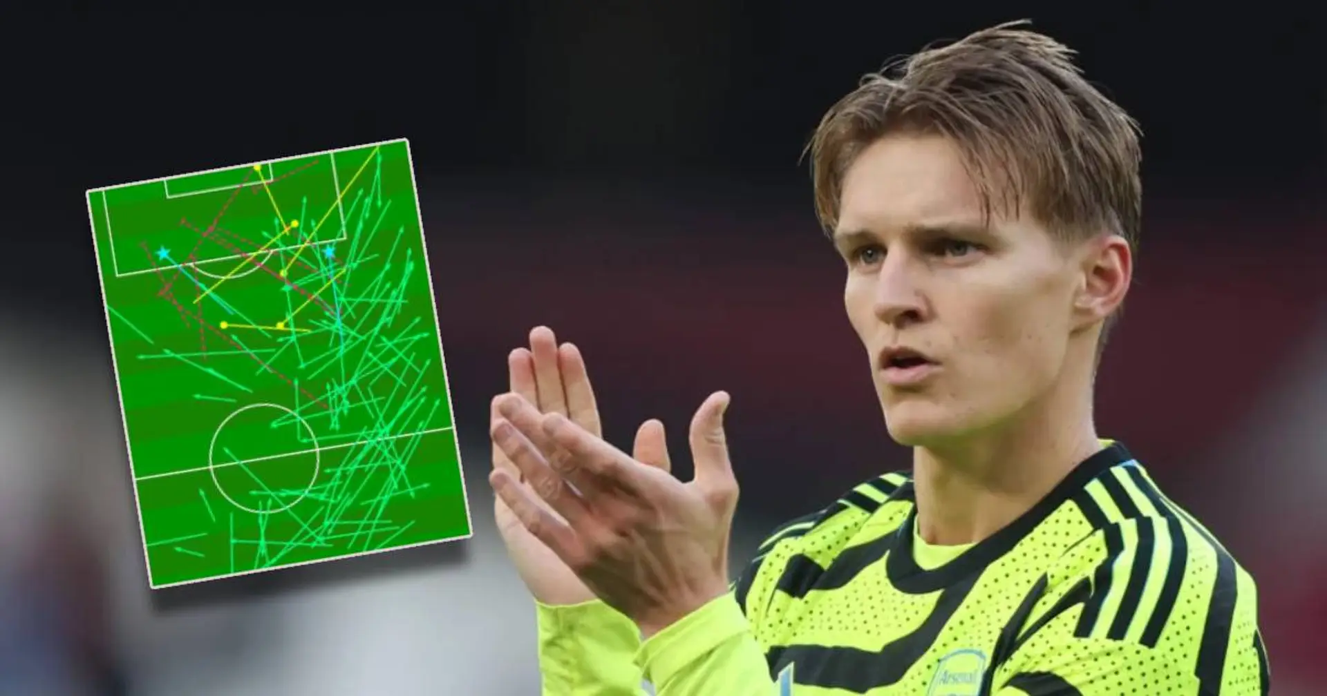 5 chances created, 2 assists: Odegaard's pass map vs West Ham shows his massive impact on 6-0 win