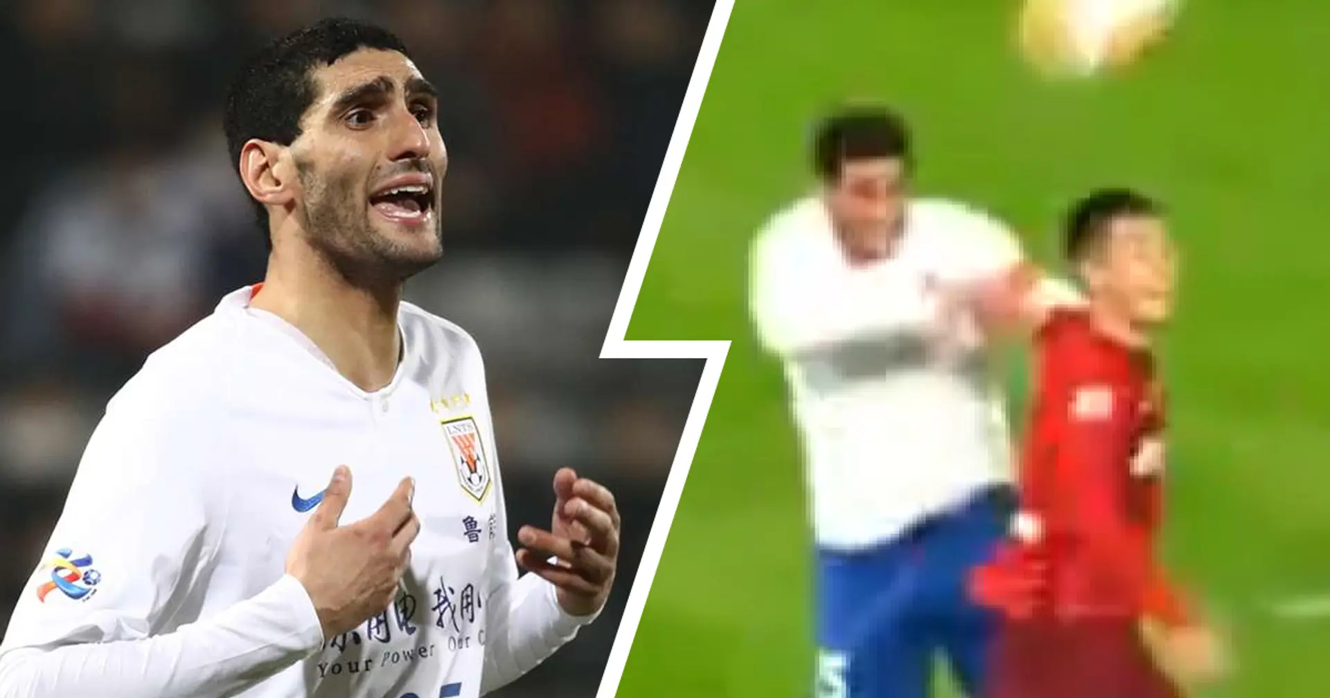 Marouane Fellaini asks referee to 'f*** off' after 94th-minute winning goal is disallowed