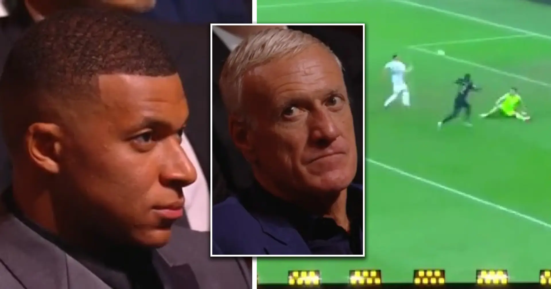 Spotted: Mbappe & Deschamps' reaction after seeing Emi Martinez save 