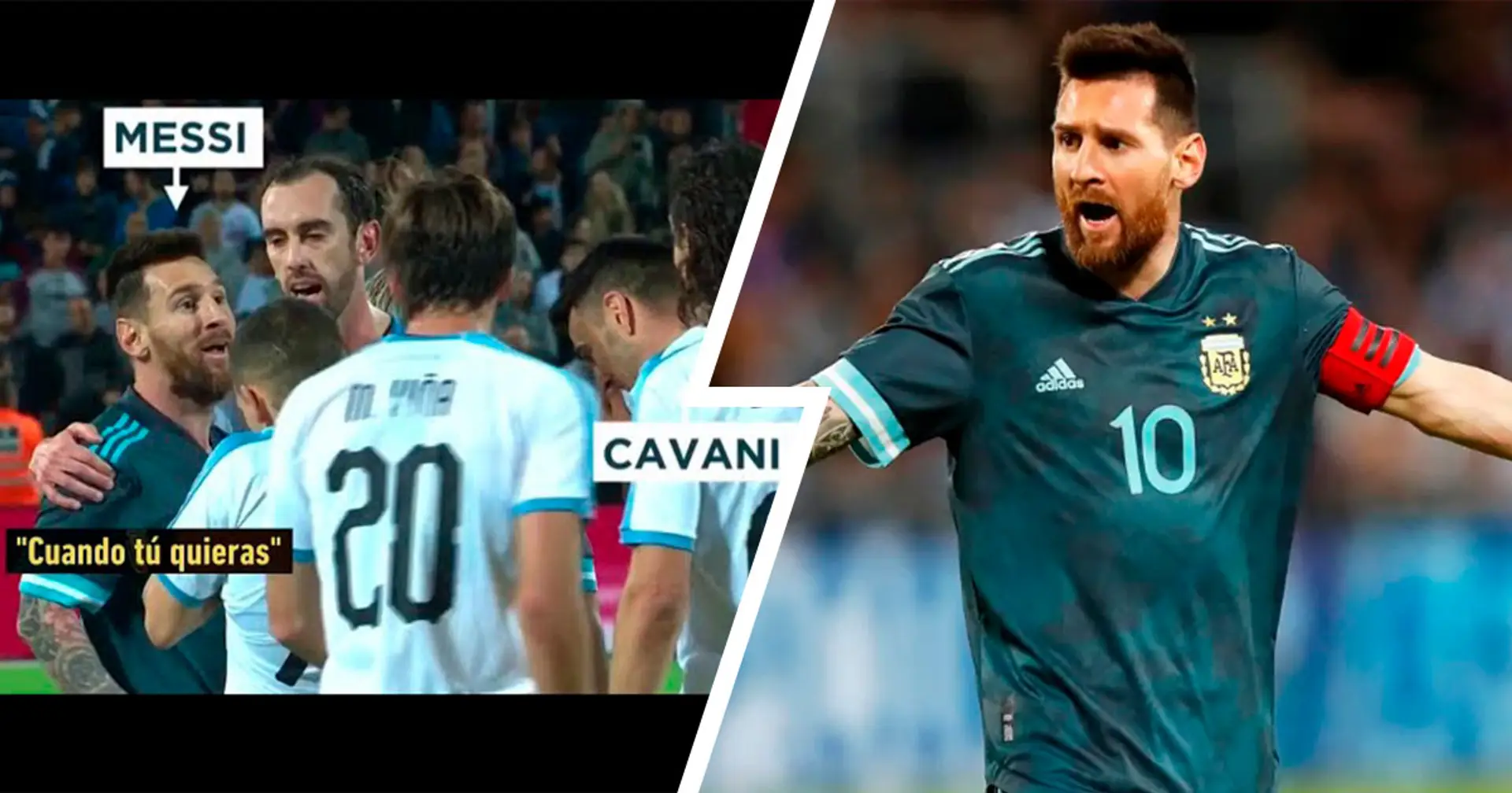 Cavani revela la pelea con Messi: 'Me calenté porque hay palabras que duelen'