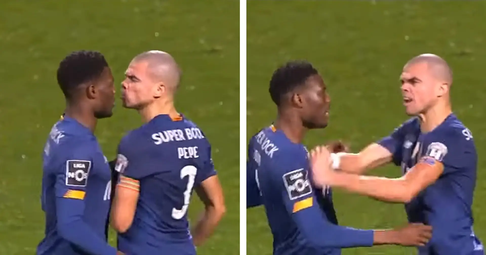 Ex-Madrid defender Pepe loses it, clashes with teammate during victory celebration