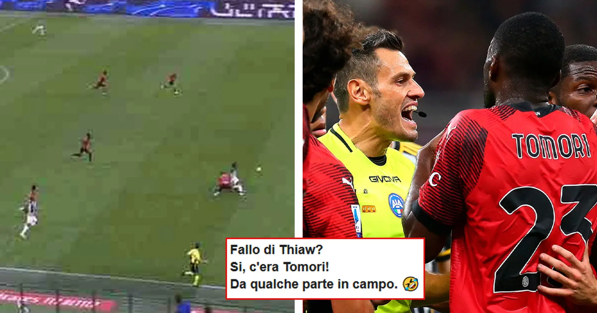 "Ma c'era Tomori!": i tifosi della Juventus rispondono a quelli del Milan sui social 