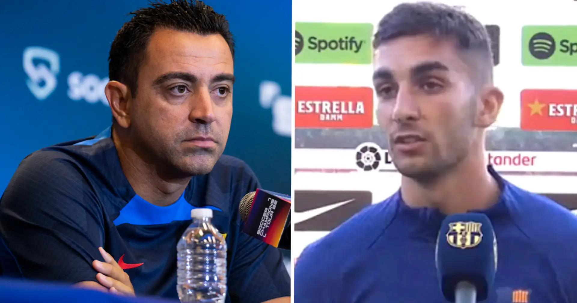 Ferran parle à Xavi au milieu des rumeurs selon lesquelles il veut quitter le Barça