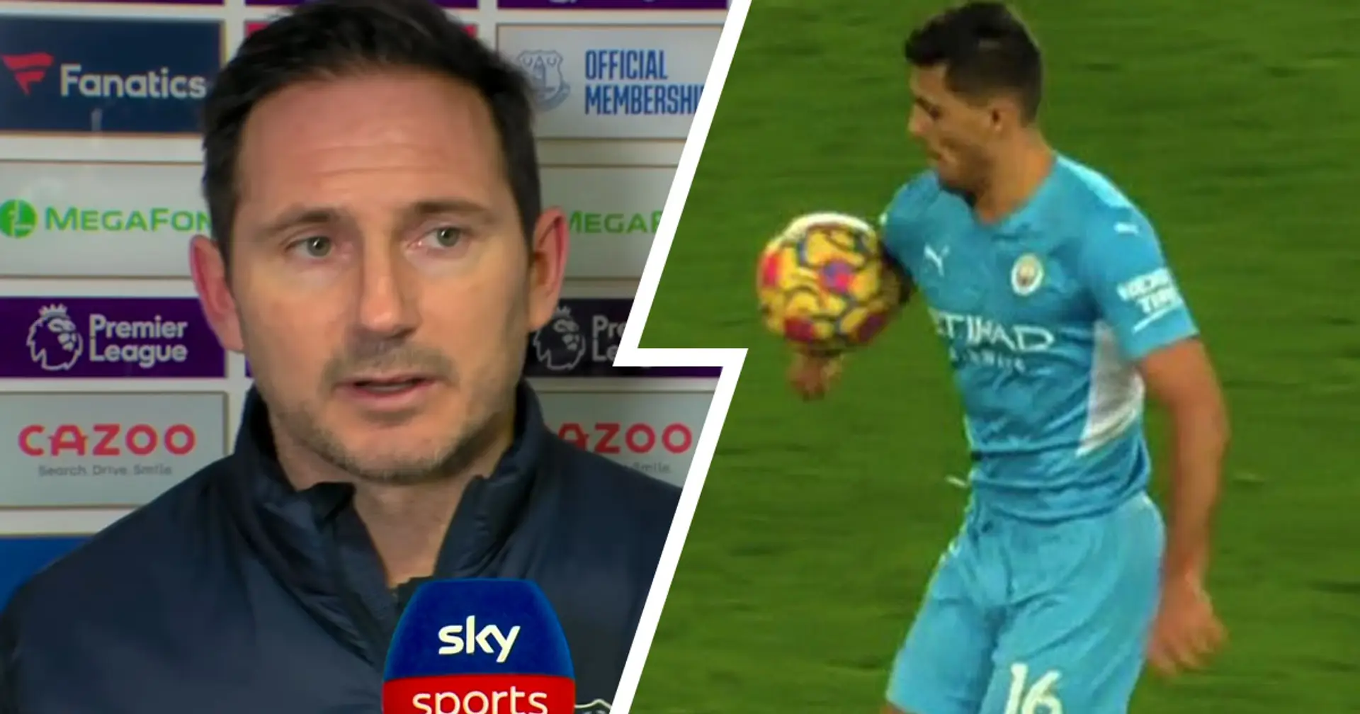 'There's no probably about it': Frank Lampard rages at officials after Everton denied penalty for Rodri handball in City loss